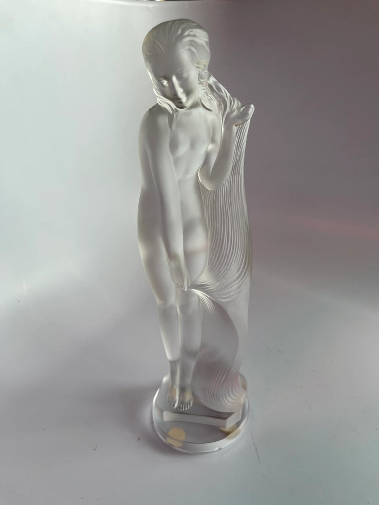 1960s Sevres France Nude Woman Crystal Figurine | Chairish