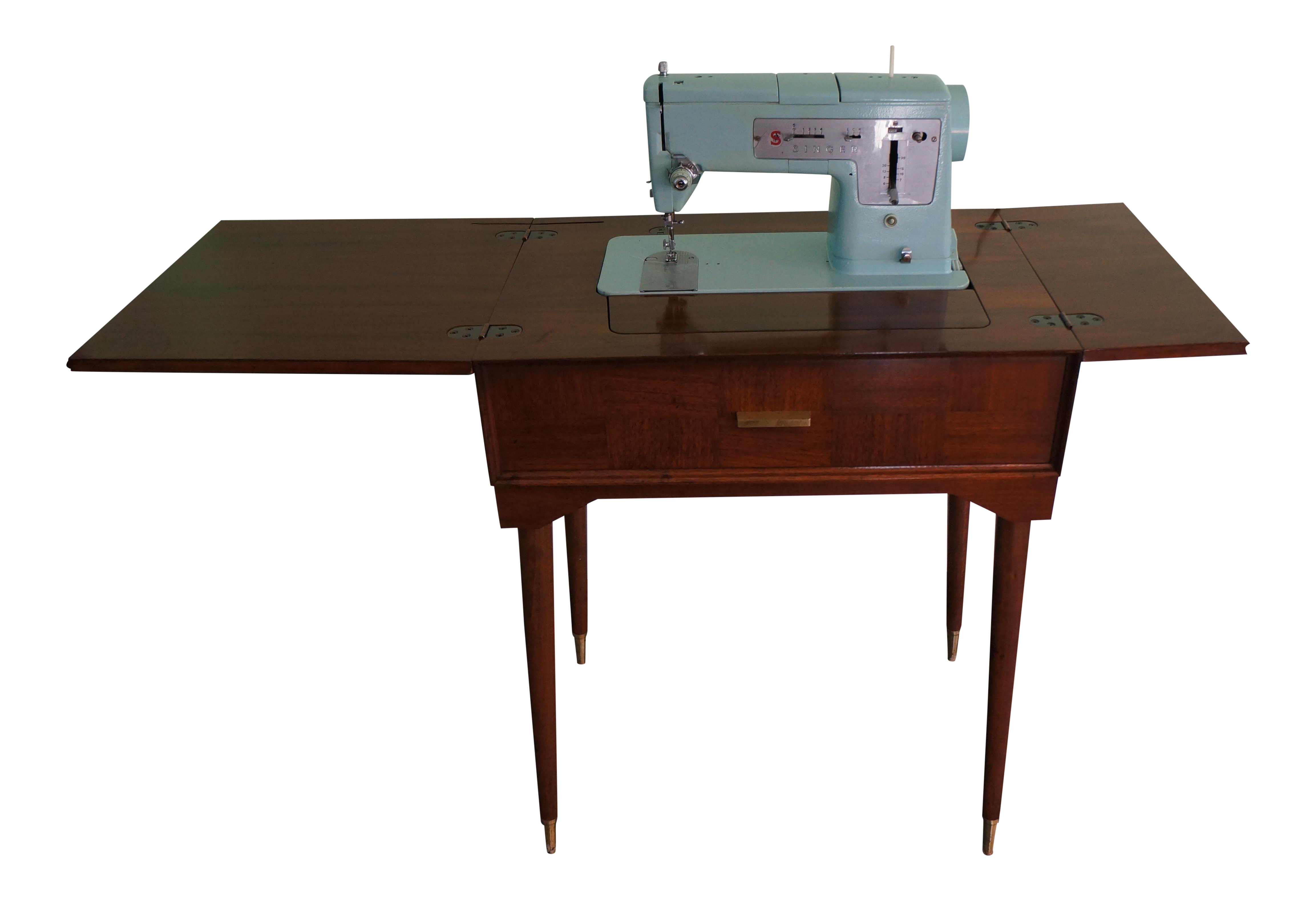 Singer Mid Century Modern Sewing Machine Chairish