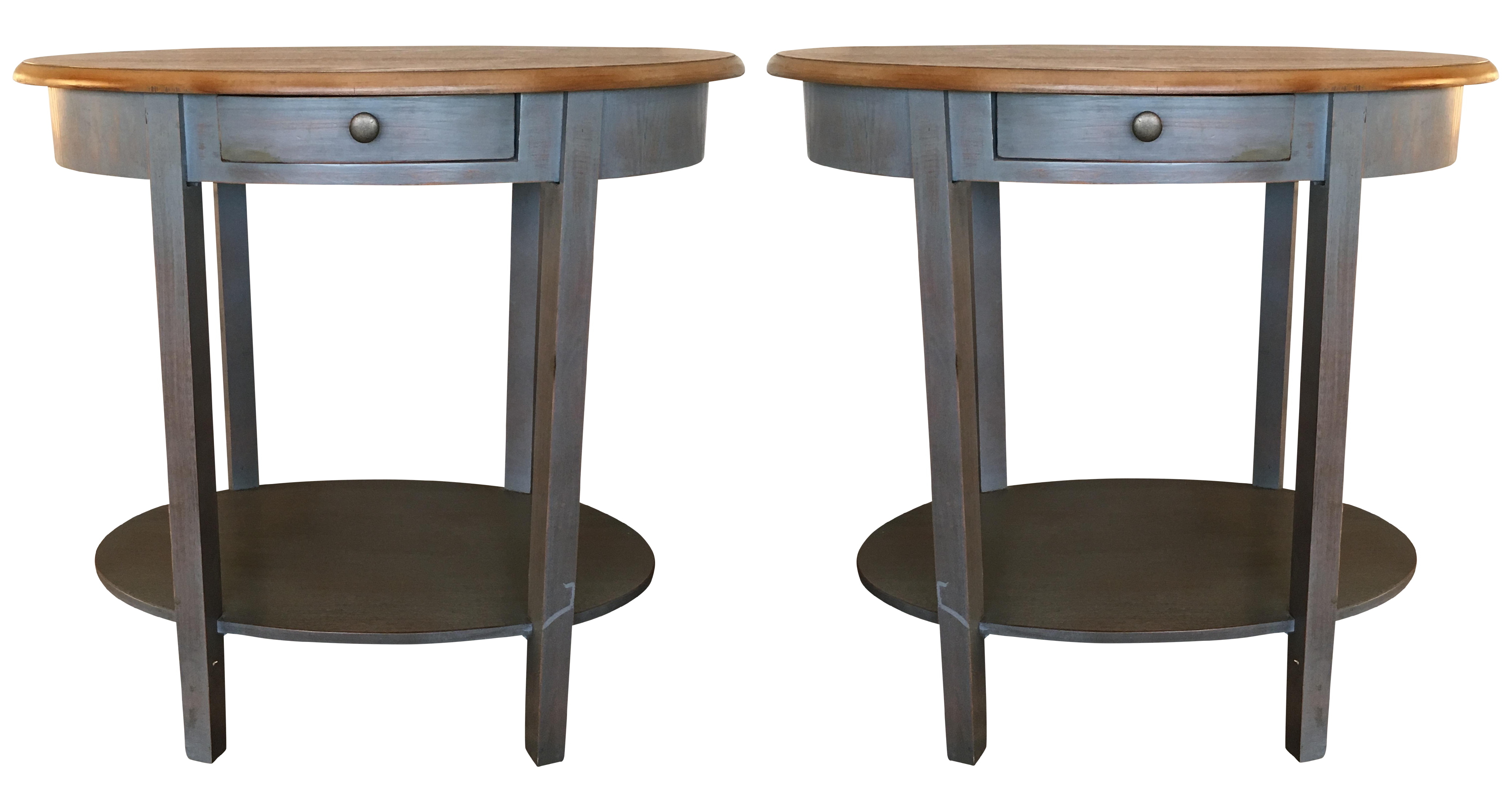 Safavieh Gray Side Tables A Pair Chairish