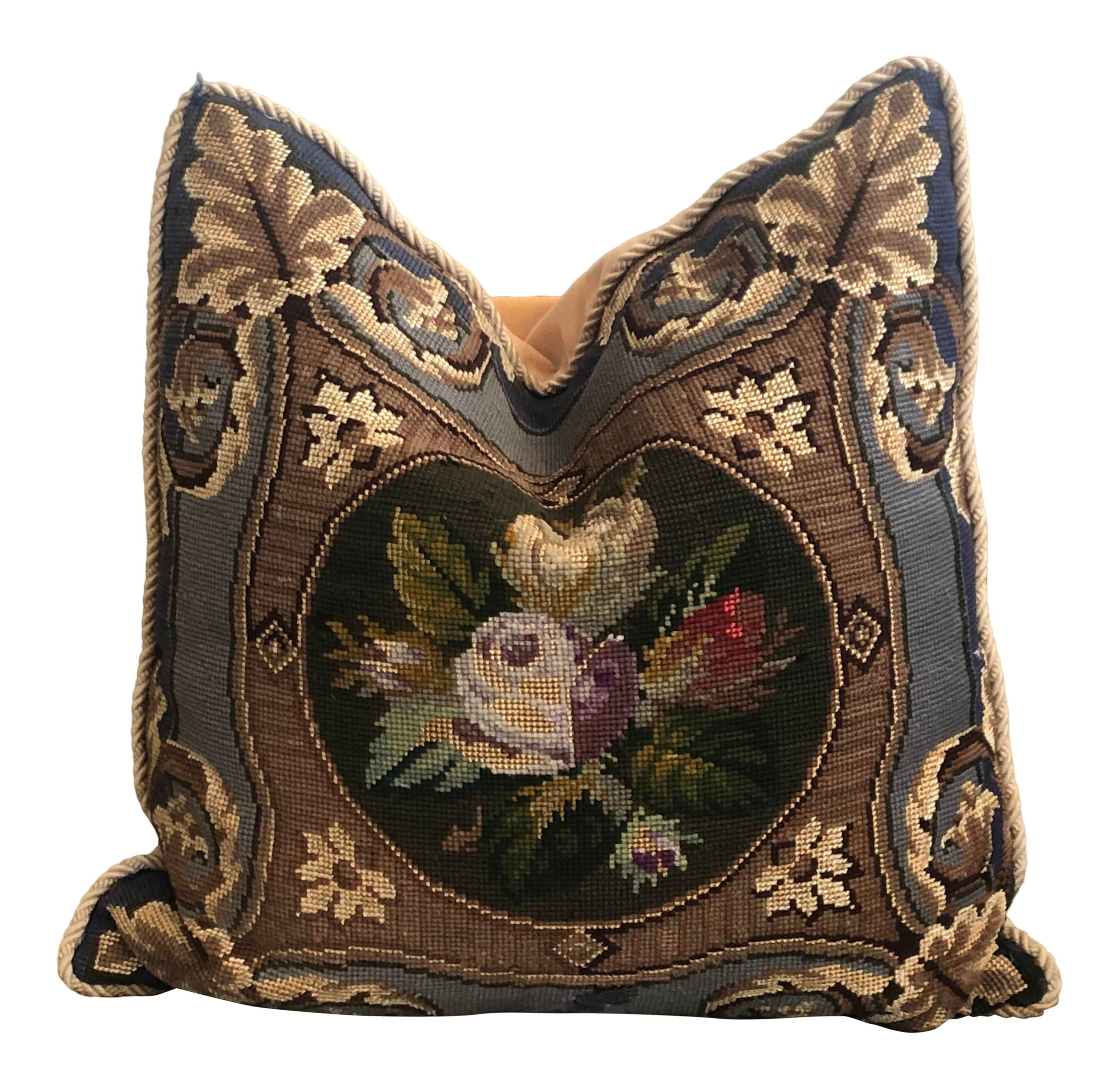 Antique Victorian Needlepoint Pillow Chairish