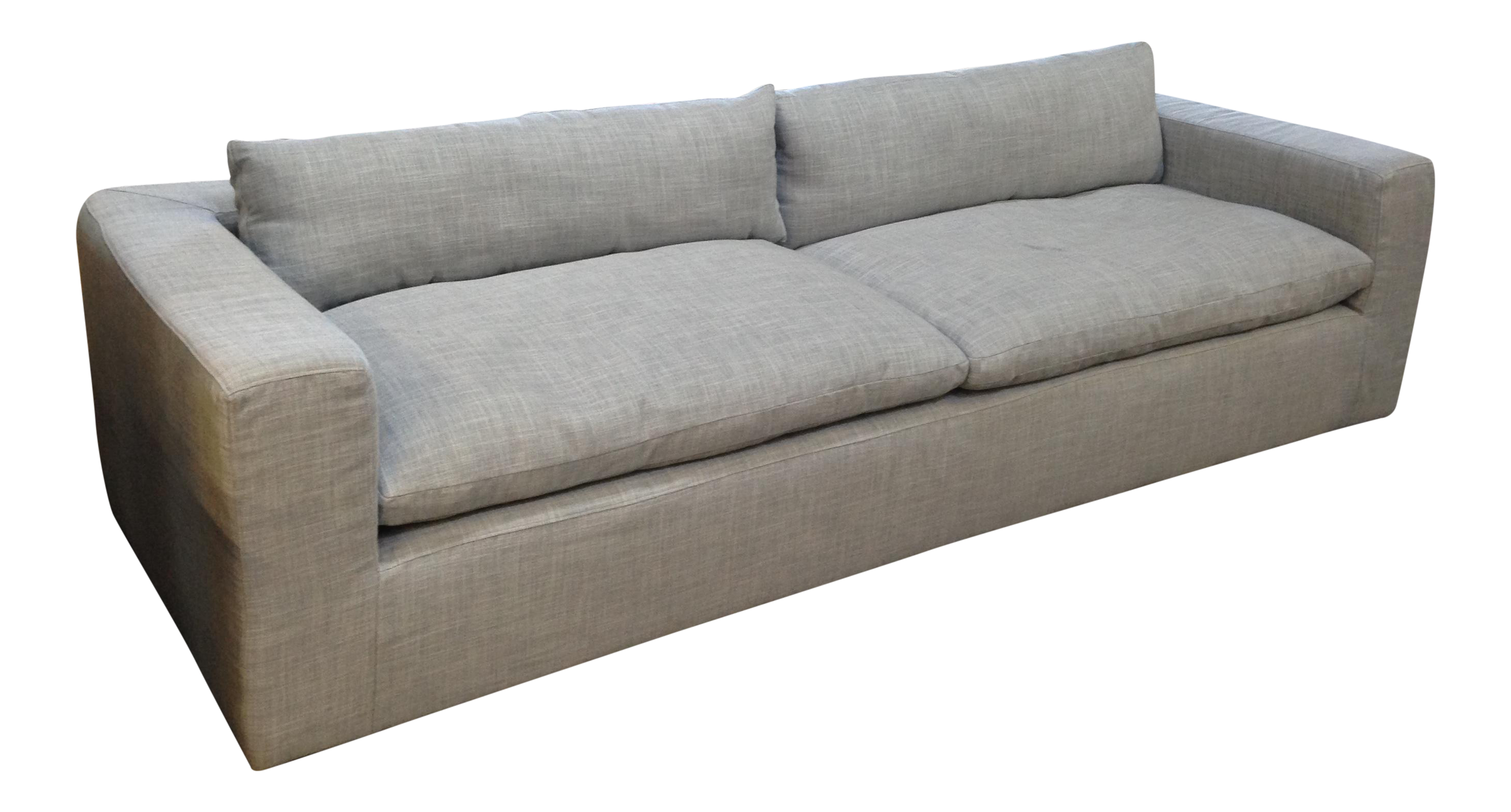 Reupholstered Restoration Hardware Petite Cloud Track Arm Sofa