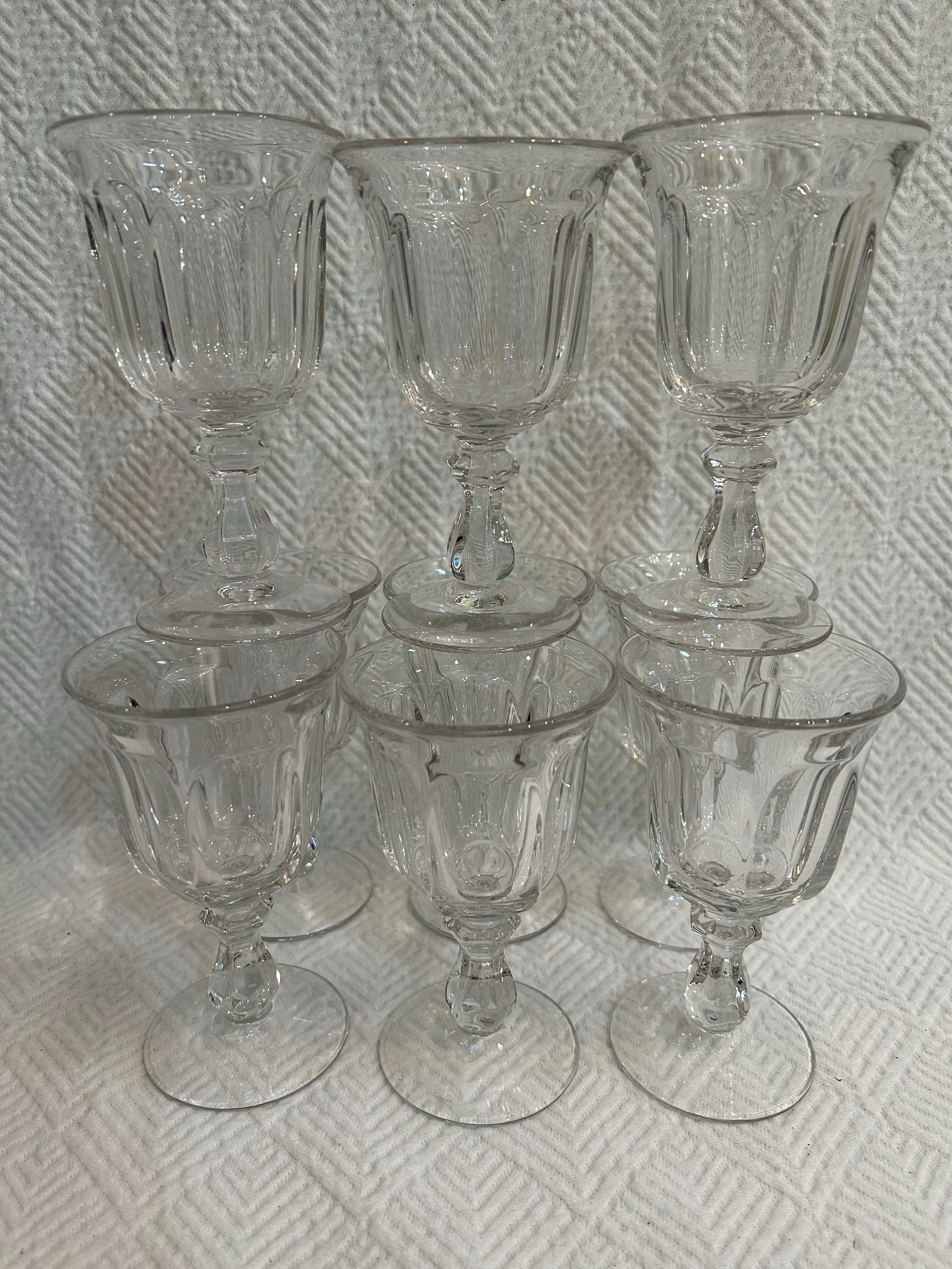 Vintage Imperial Glass “Old Williamsburg Clear” Wine Glasses - a