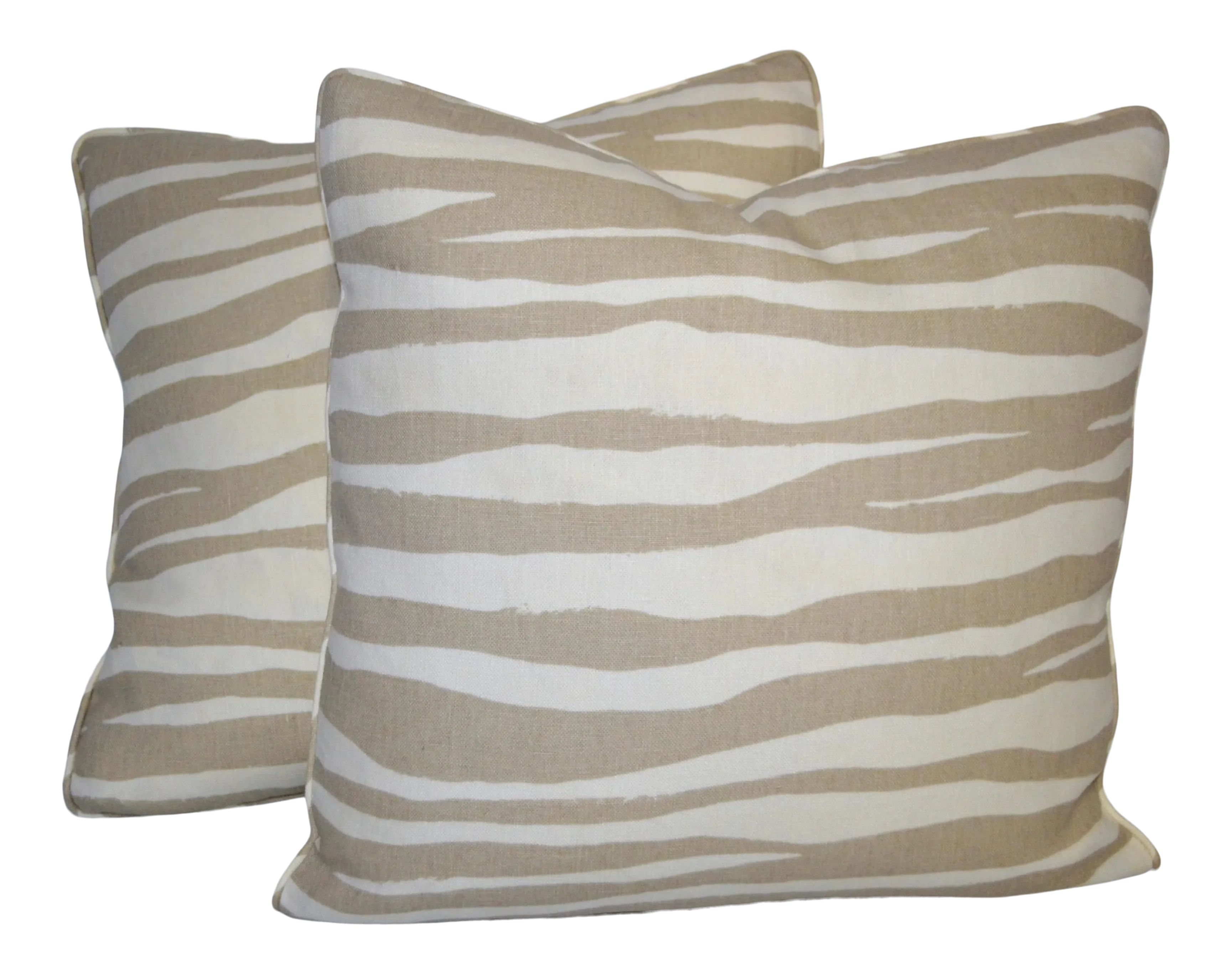 Contemporary Kate Spade Zebra Stripe Pillows- a Pair Chairish