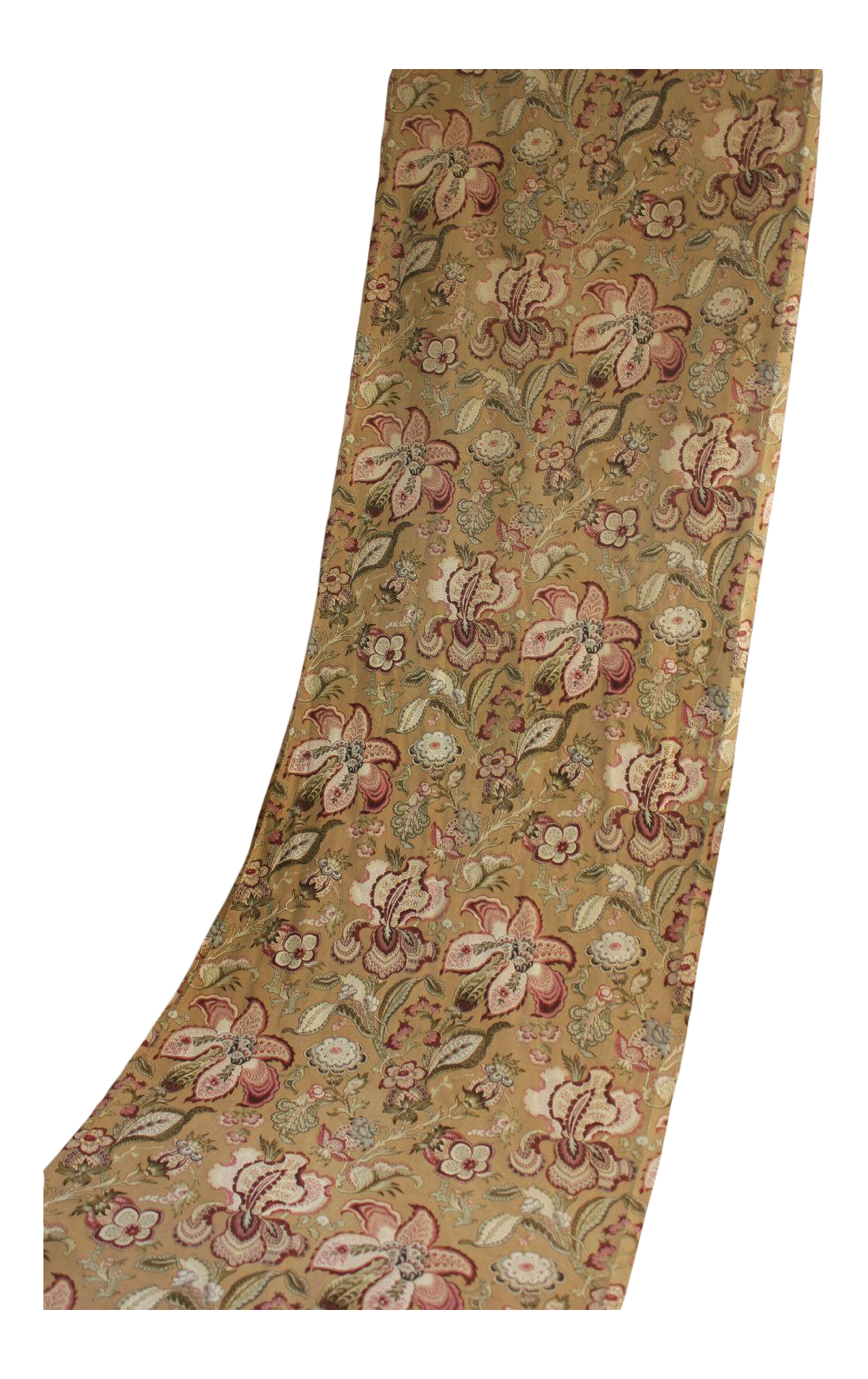 c1870 pink printed French fabric STUNNING pattern