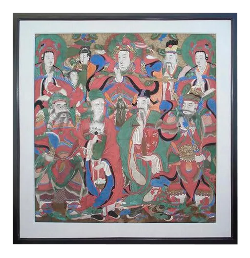 Antique Korean Temple Painting, Choson Dynasty Chairish