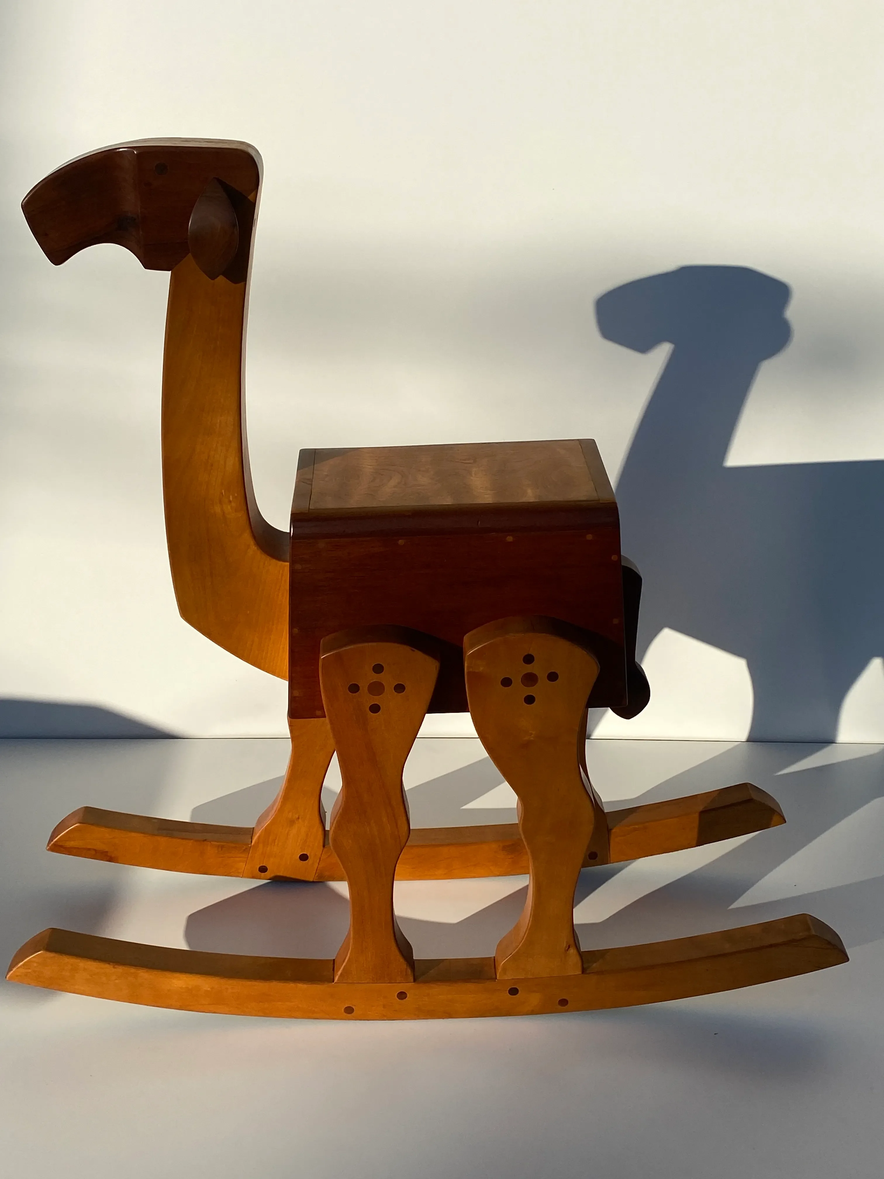 1950s Ostrich & Camel Whimsical Rocking Chairs - Set of 2