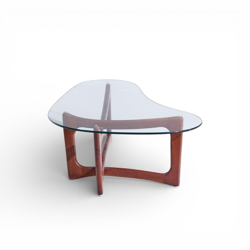Adrian Pearsall for Craft Associates Mid Century Walnut and Glass