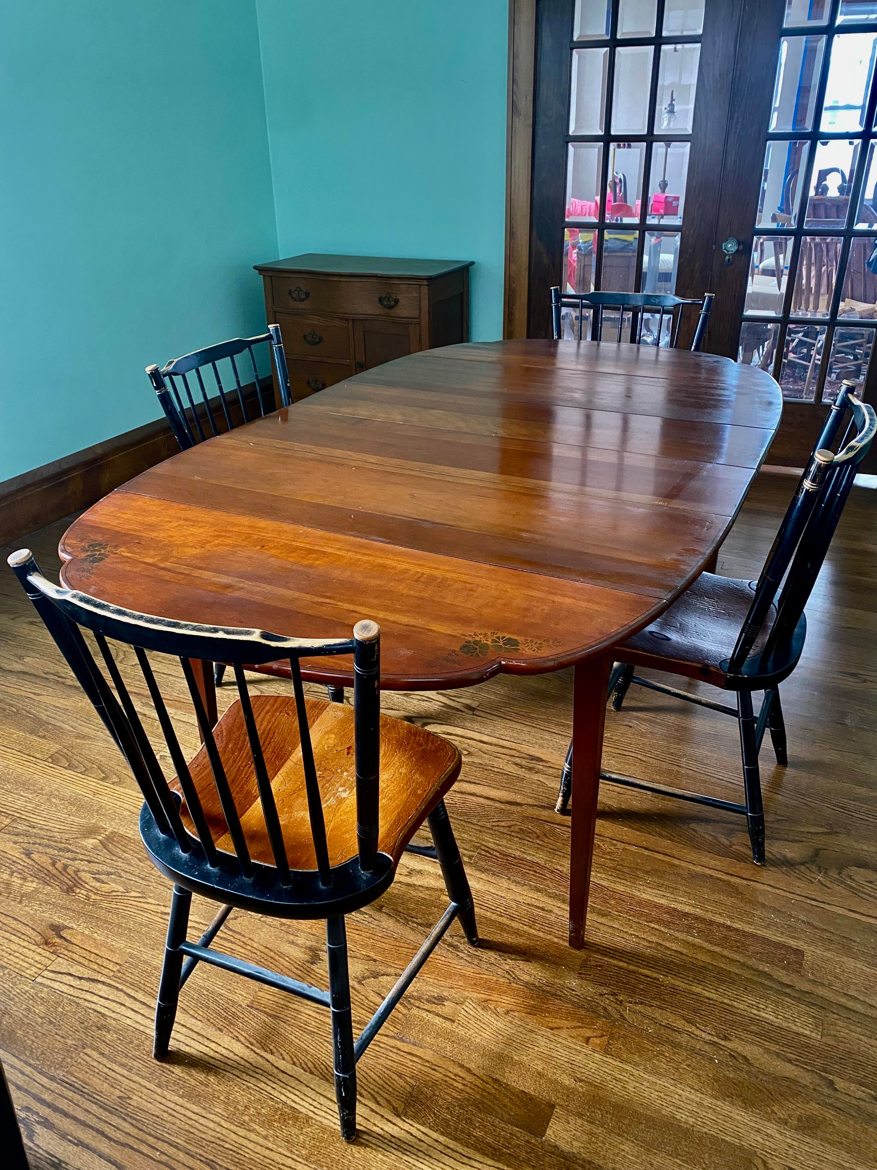 1950s Hitchcock Table and Chairs Set of