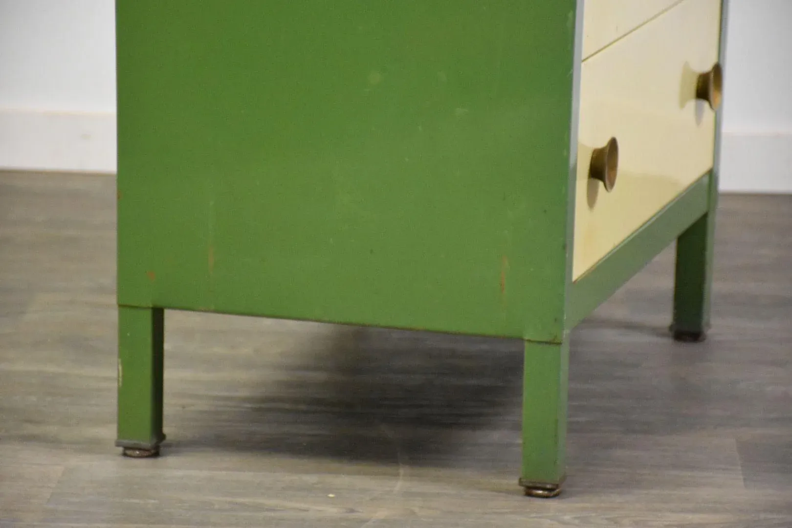 green metal dresser Hollow Carved 3 Drawer Dresser Storage Chest With Metal Handles For Li main image 0