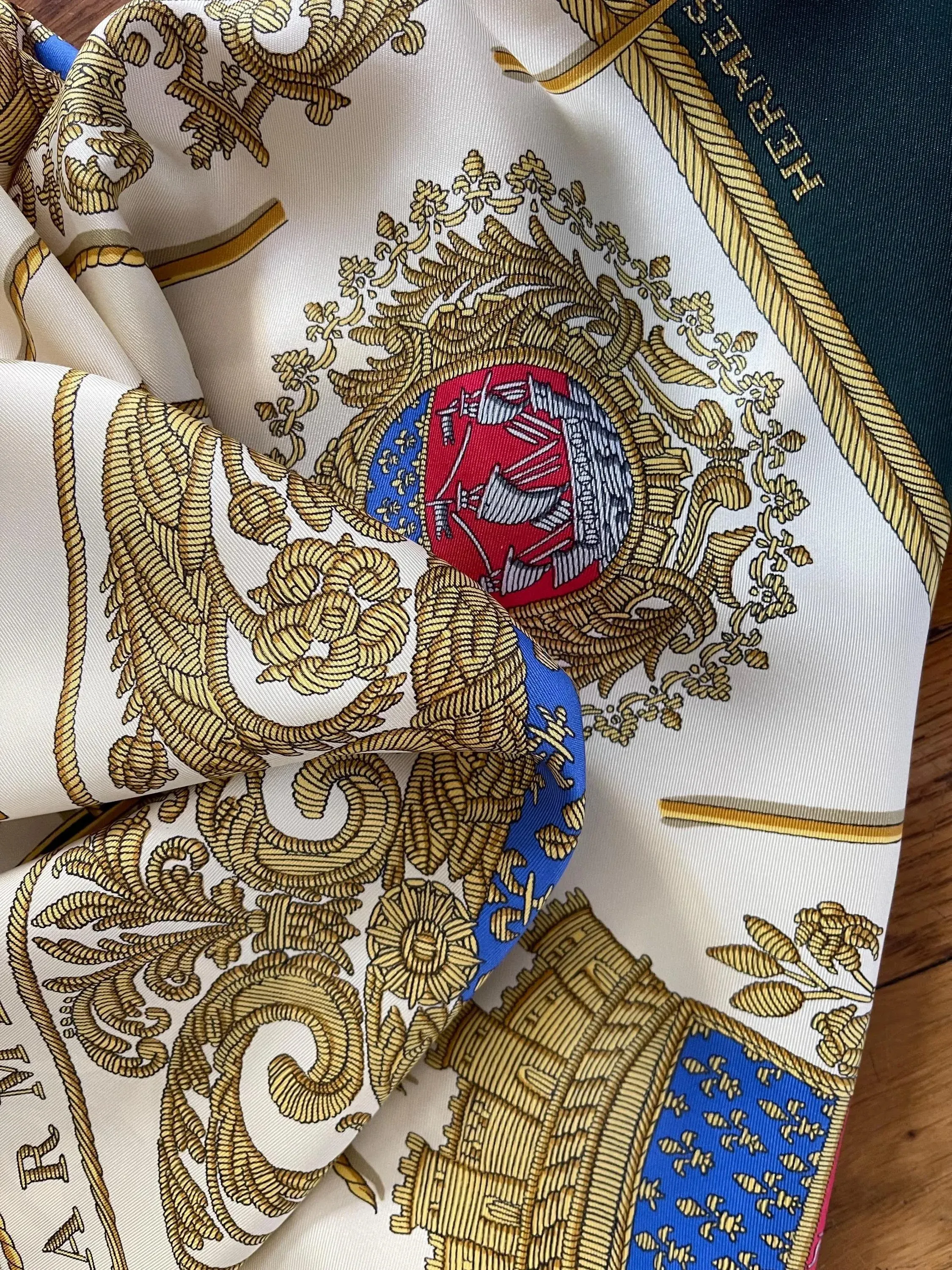 Hermès Silk Scarf “Les Armes De Paris” 1954 | Chairish