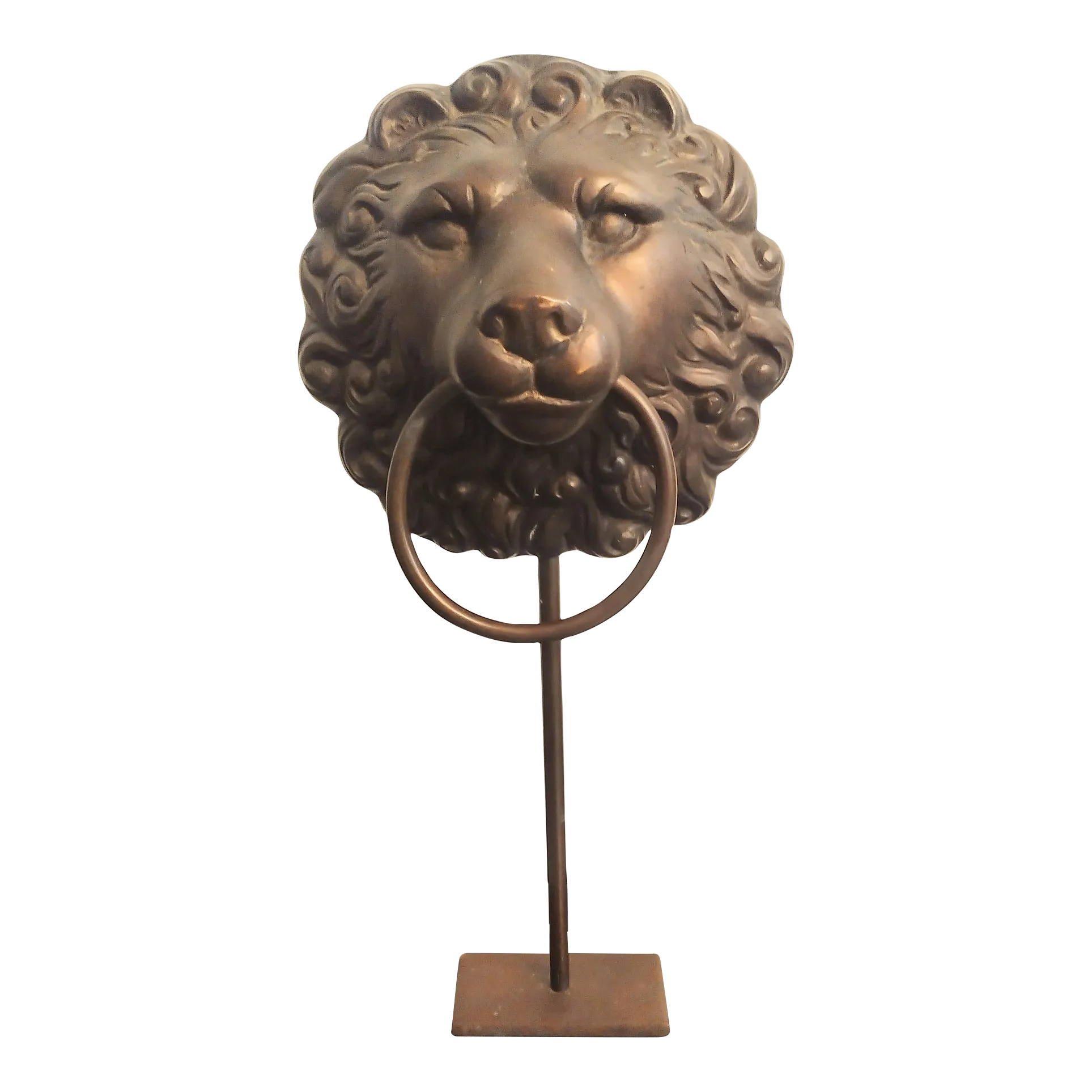 Lion head shop towel ring