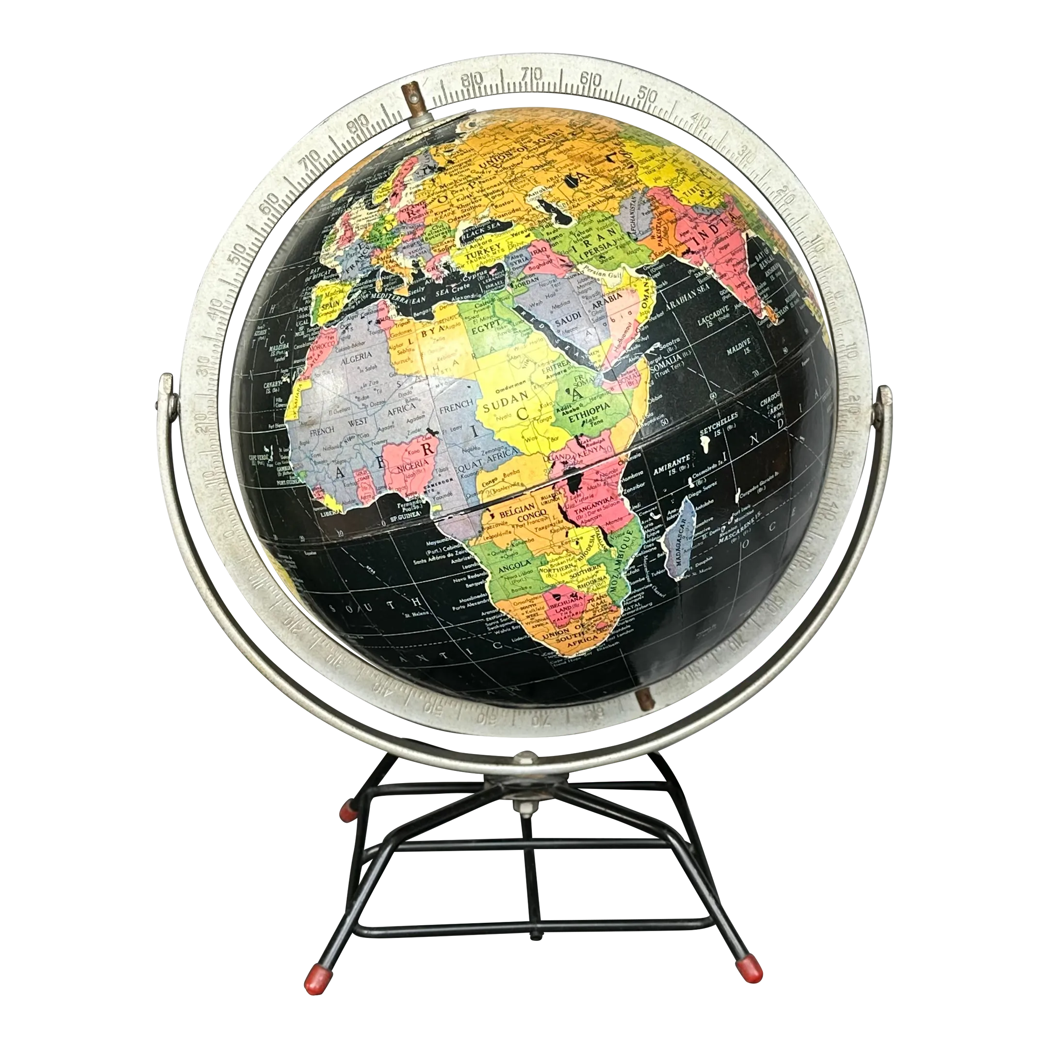 Replogle Black Ocean Starlight World Globe | Chairish