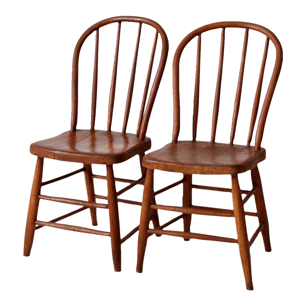 Vintage Spindle Back Dining Chairs Pair Chairish