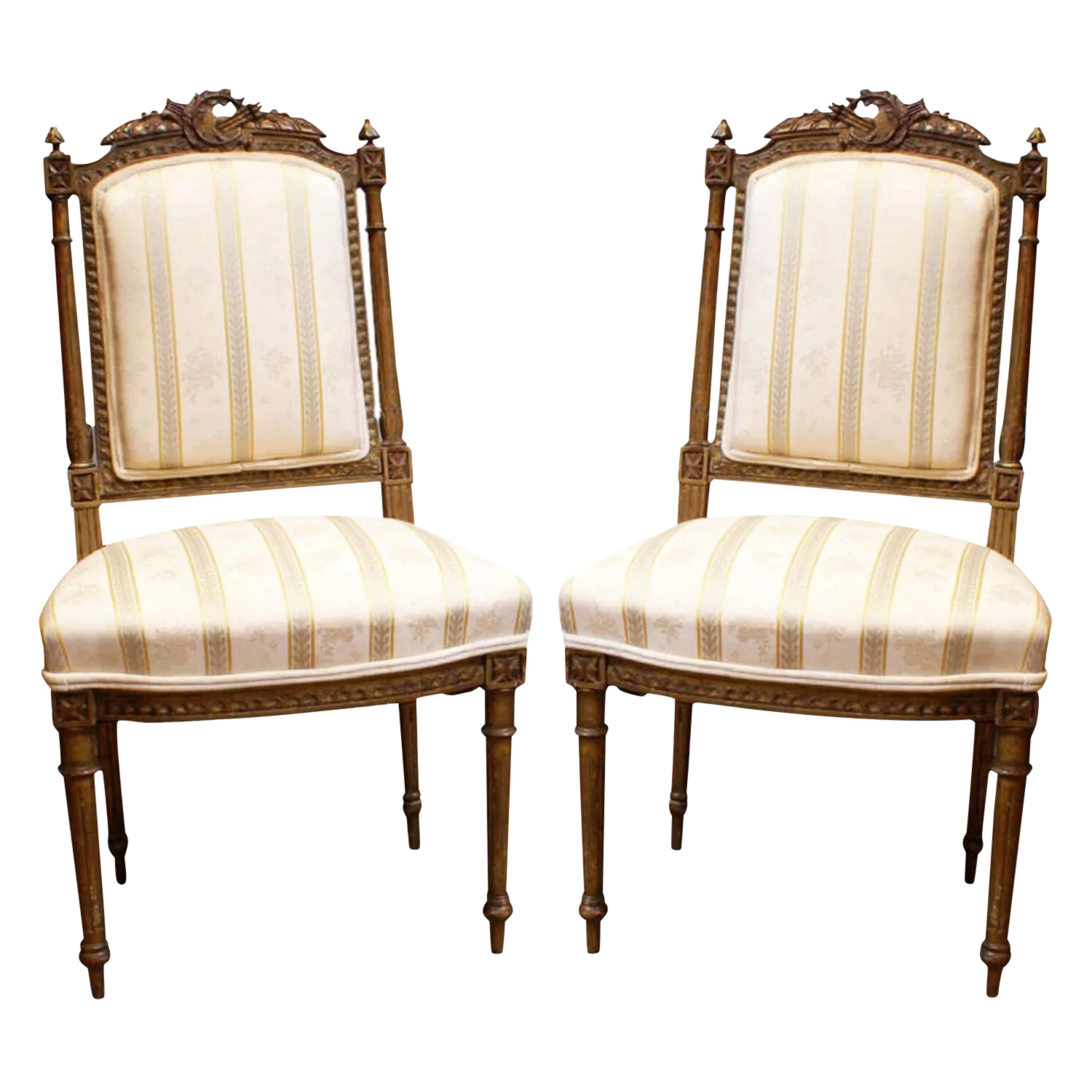 19th Century French Side Chairs - A Pair | Chairish