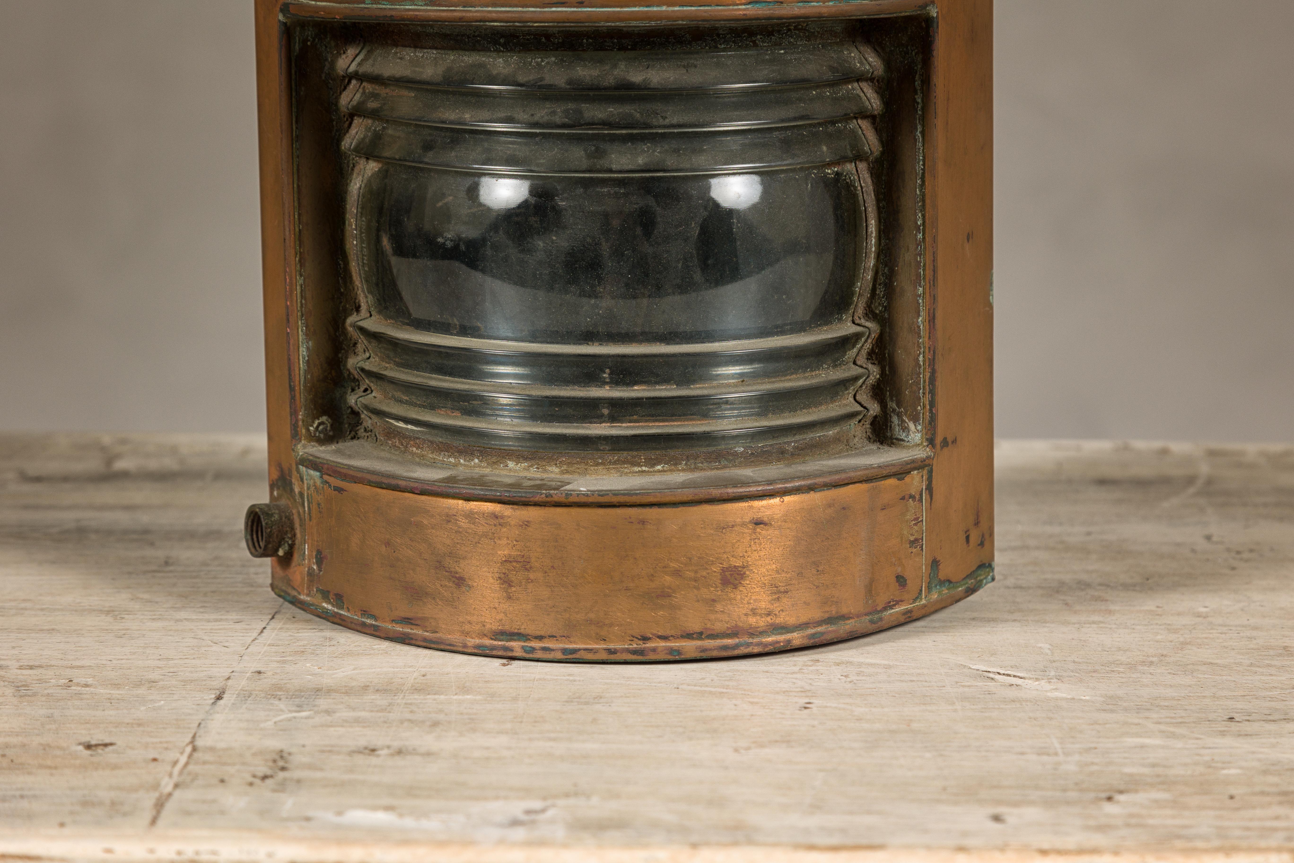 Nautical Tung Woo Starboard Ship Navigation Copper Lantern