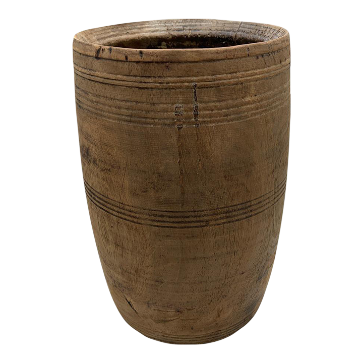 Vintage Indian Wood Vessel Chairish