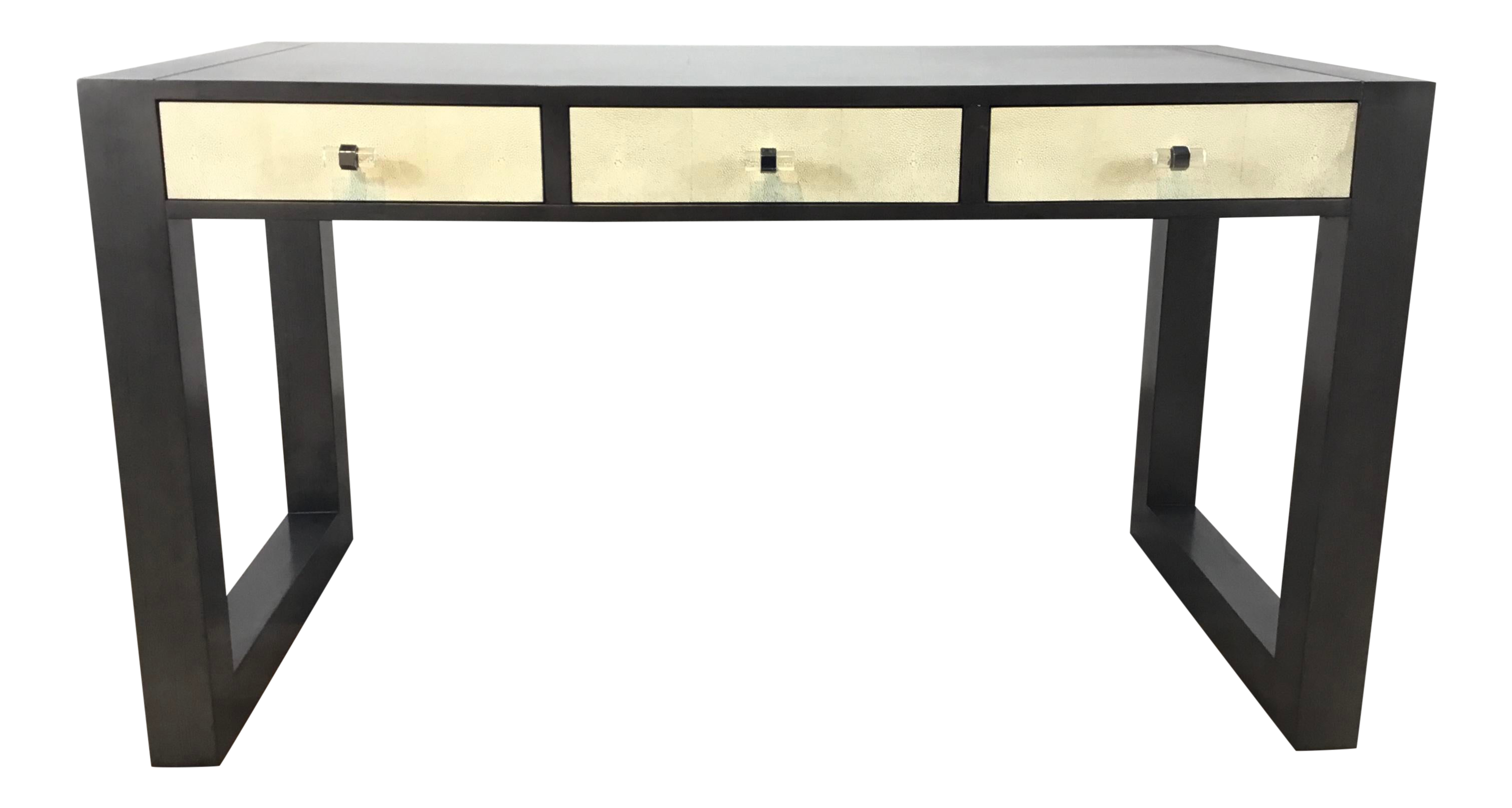 Sherrill Occasional Modern Parsons Faux Shagreen Writing Desk Chairish