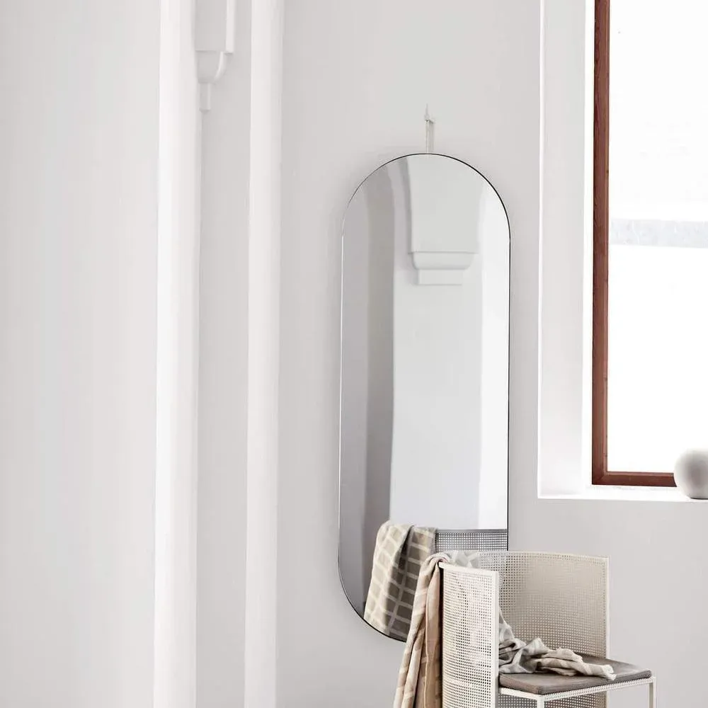 Black Full Size Rotating Mirror by Kristina Dam Studio
