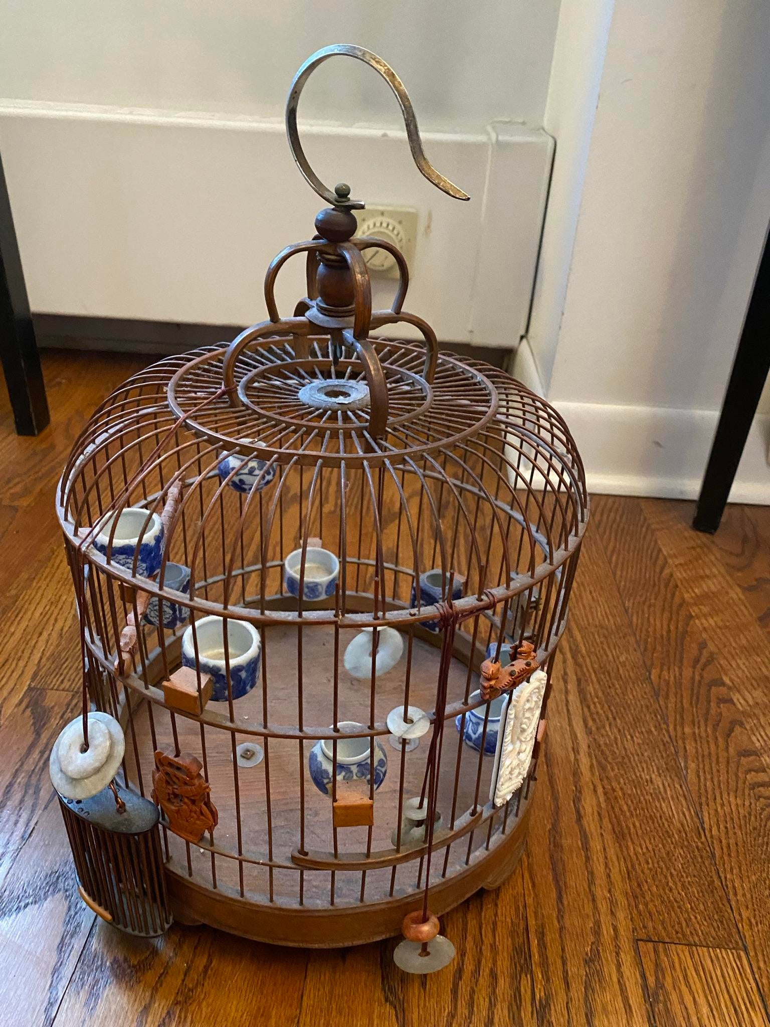 Fine Antique Brass Bird Cage at 1stDibs