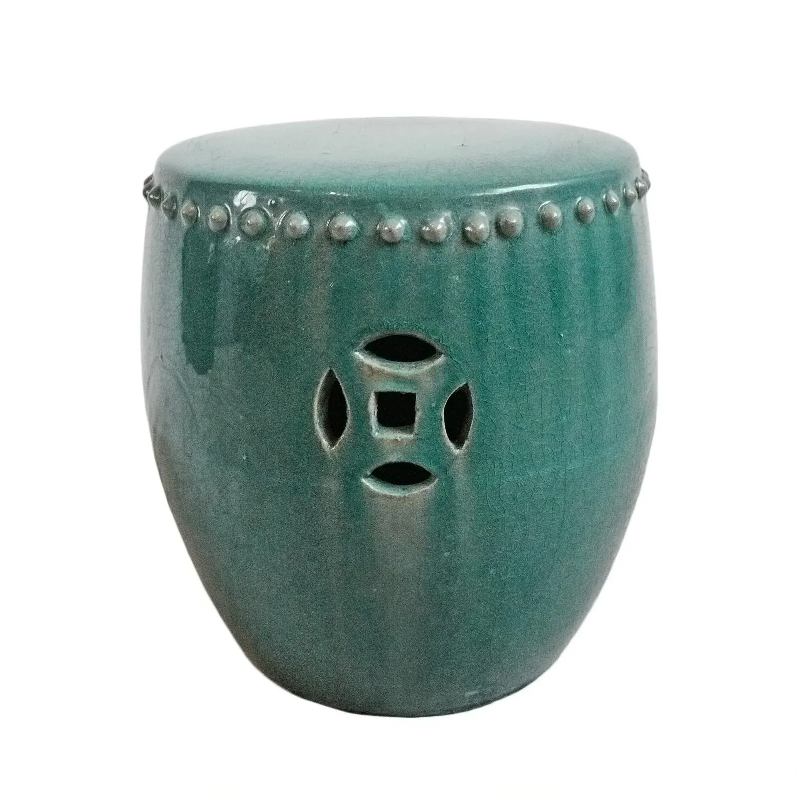 Teal garden stool deals