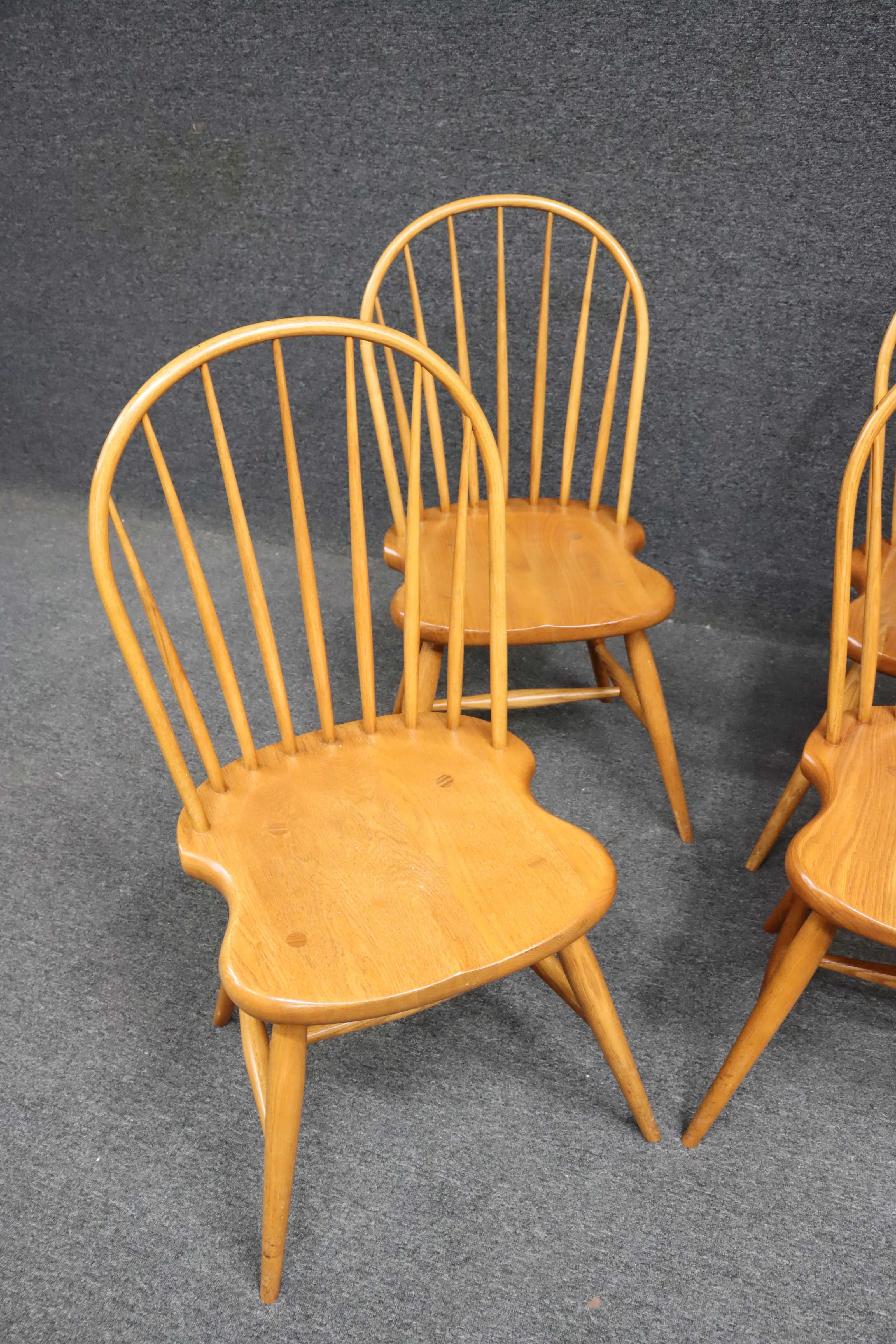 Frederick Duckloe Oak Windsor Style Chairs /6 Chairish