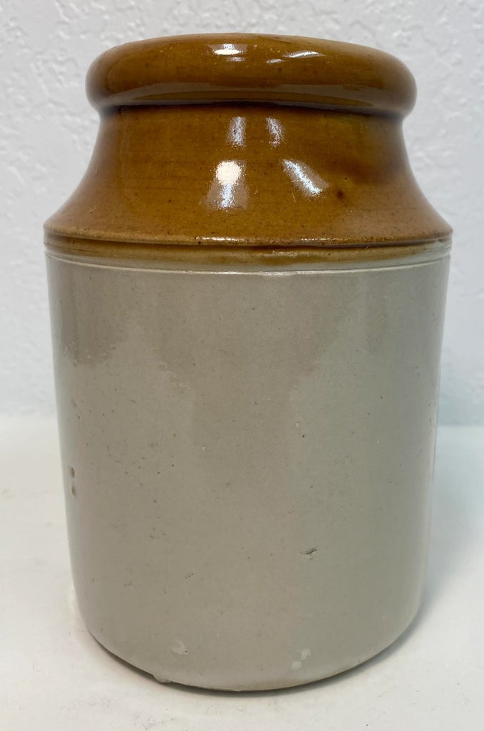 Vintage P C Flett & Co. Stoneware Apple & Strawberry Jam Jar From