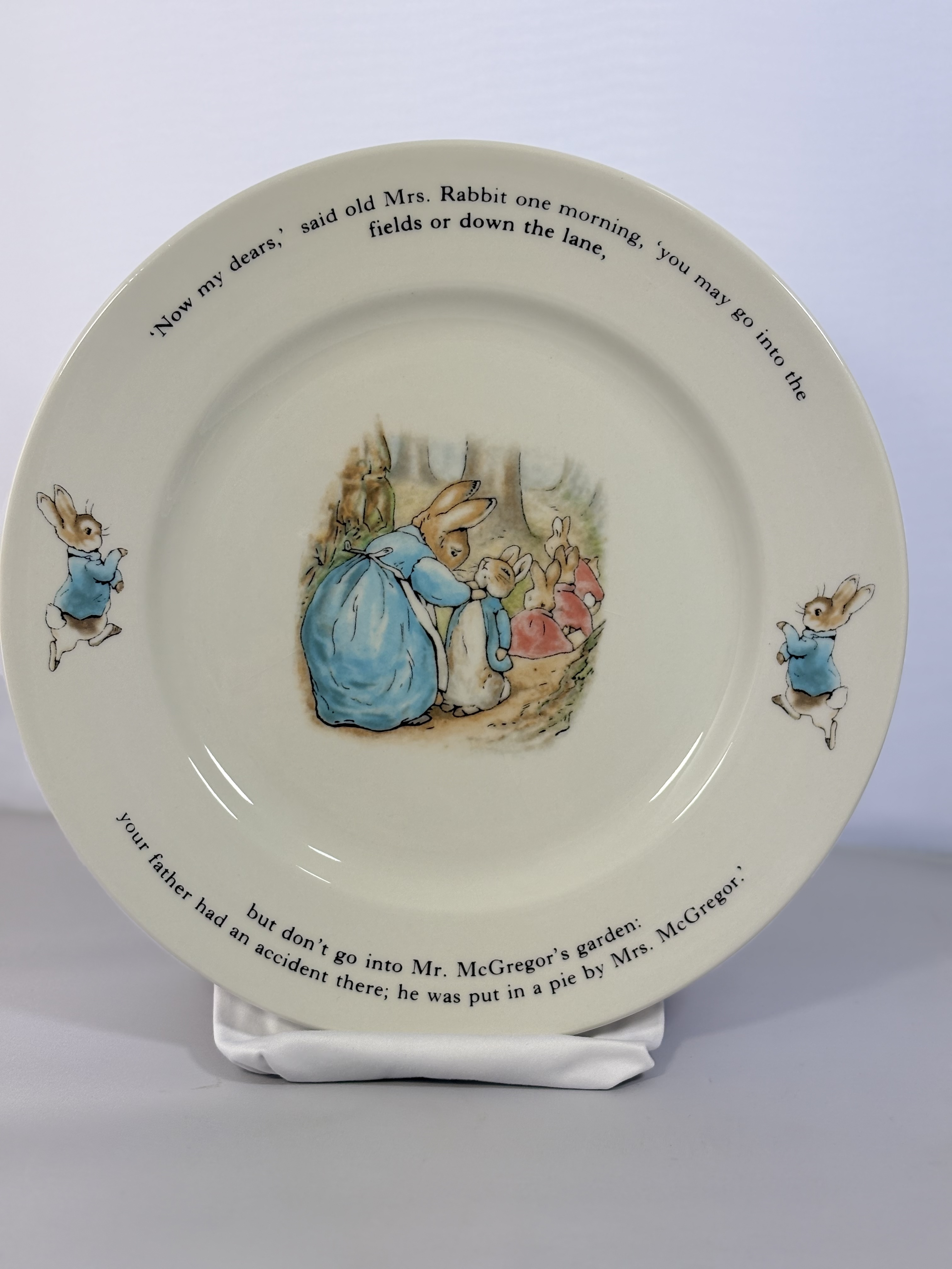 ⑤ ピーターラビット 1985〜1990 Vintage 1991 Beatrix Potter's Peter Rabbit Wedgwood 3 Piece Set