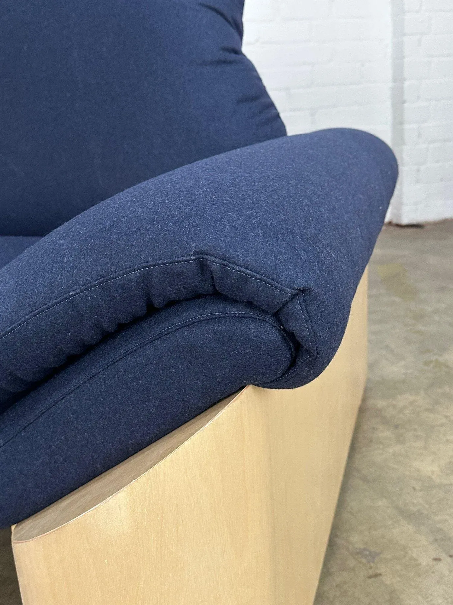 Italian Sofa With Chunky Maple Legs