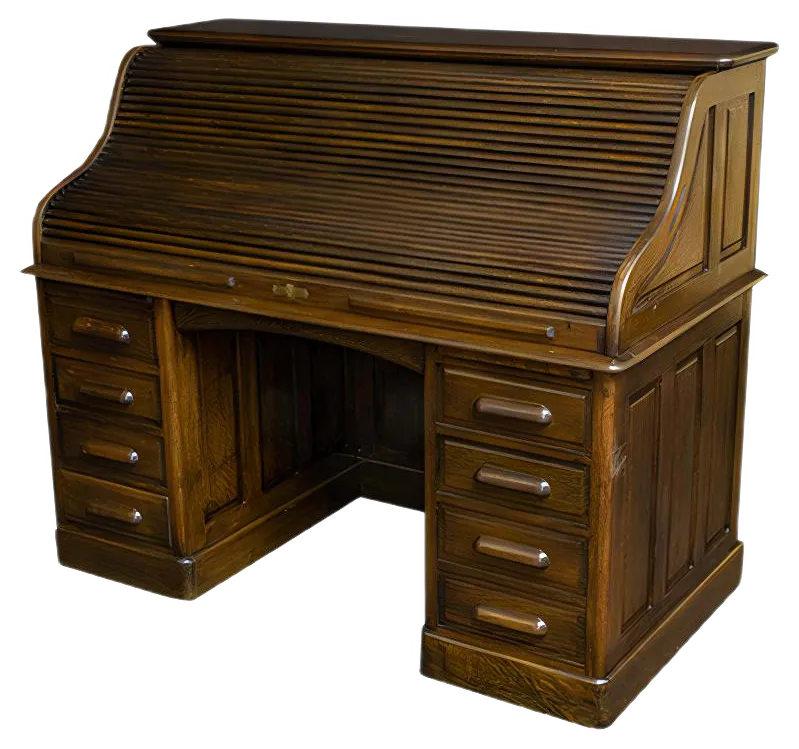 Antique Edwardian Oak Roll Top Desk Chairish