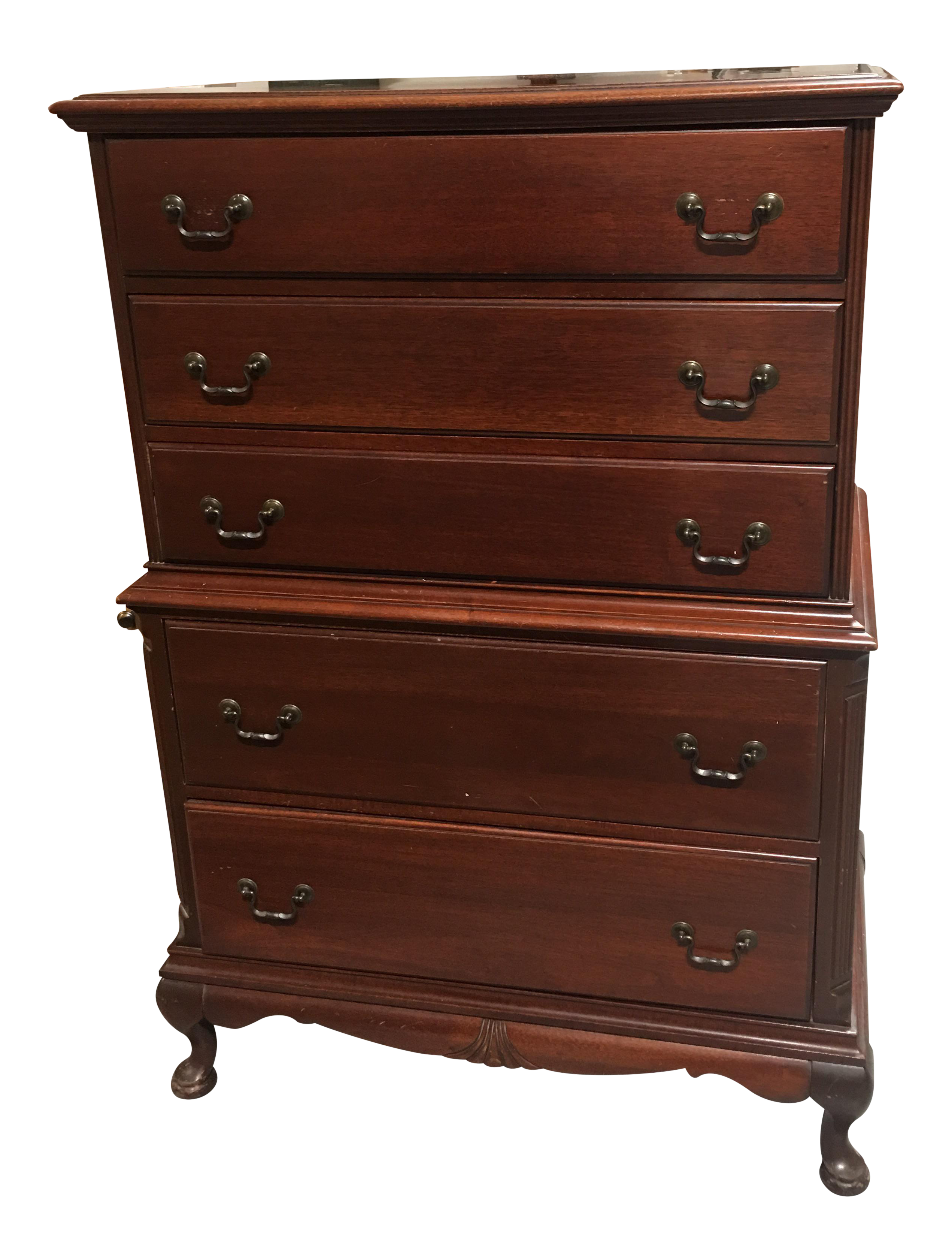 Continental Furniture Antique Mahogany High Boy Chairish