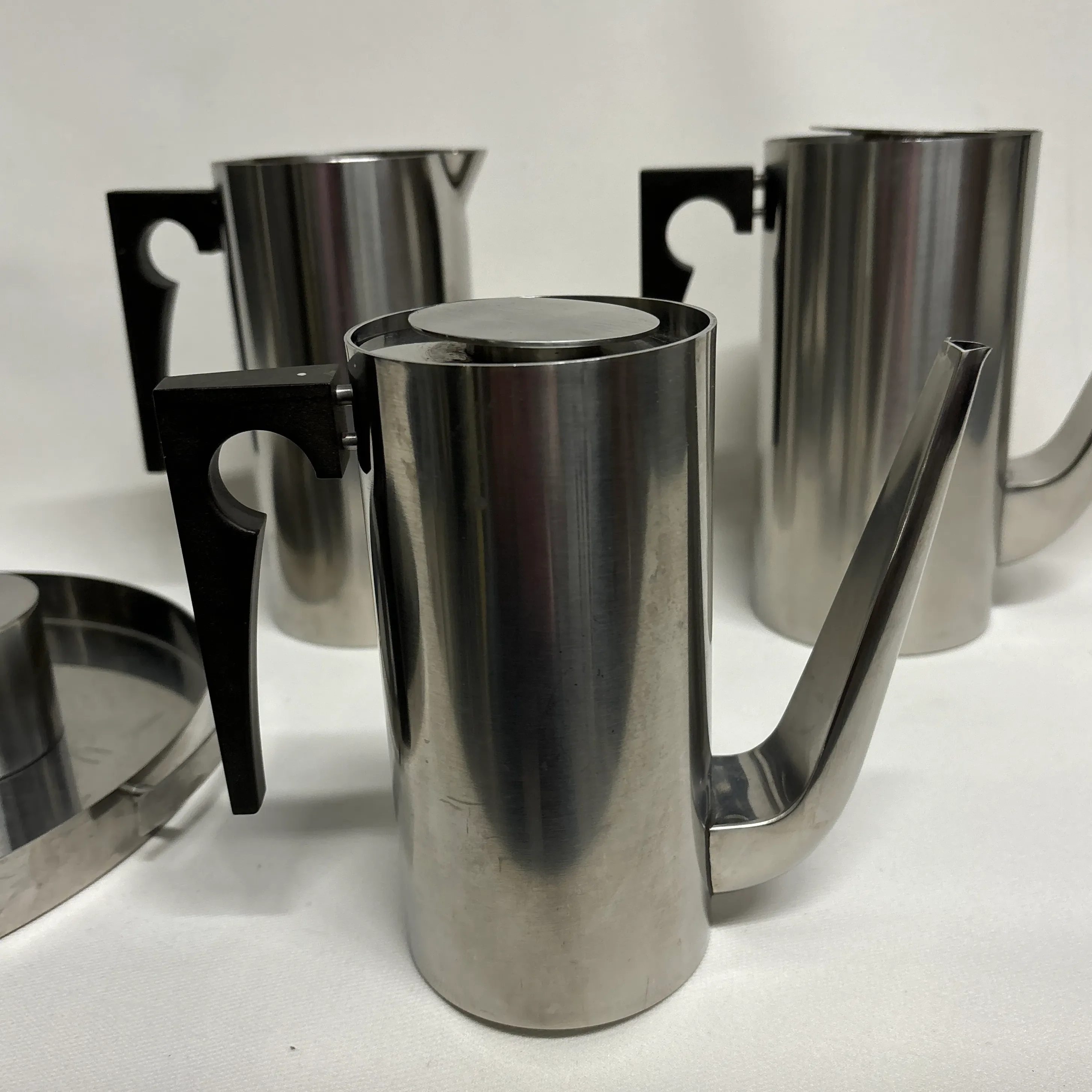 1960s Arne Jacobsen Stelton Stainless 6 Piece Coffee Set | Chairish