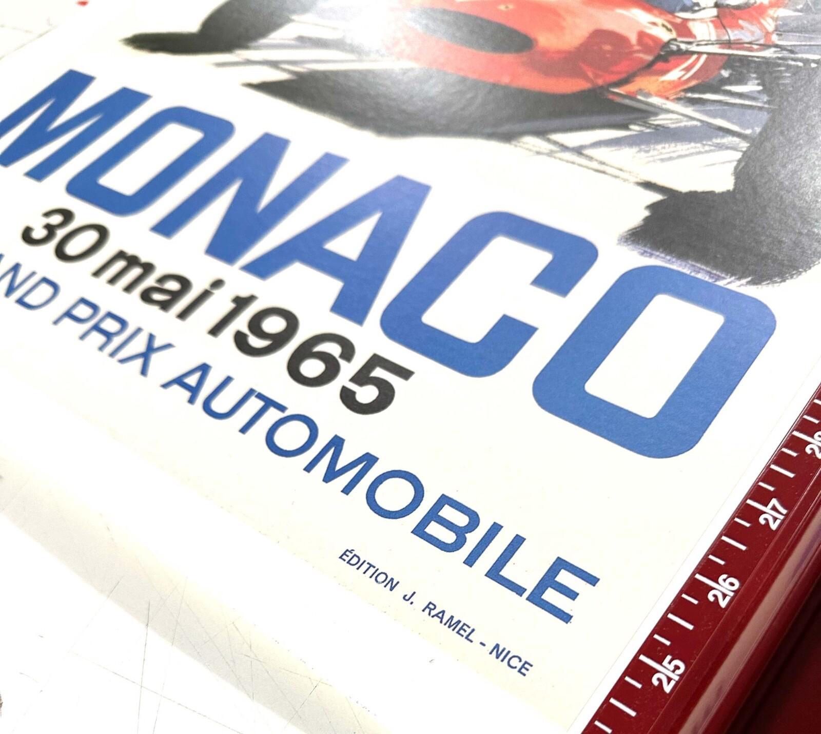 Monaco Grand Prix 1965 Michael Turner Vintage French Automobile Racing Poster