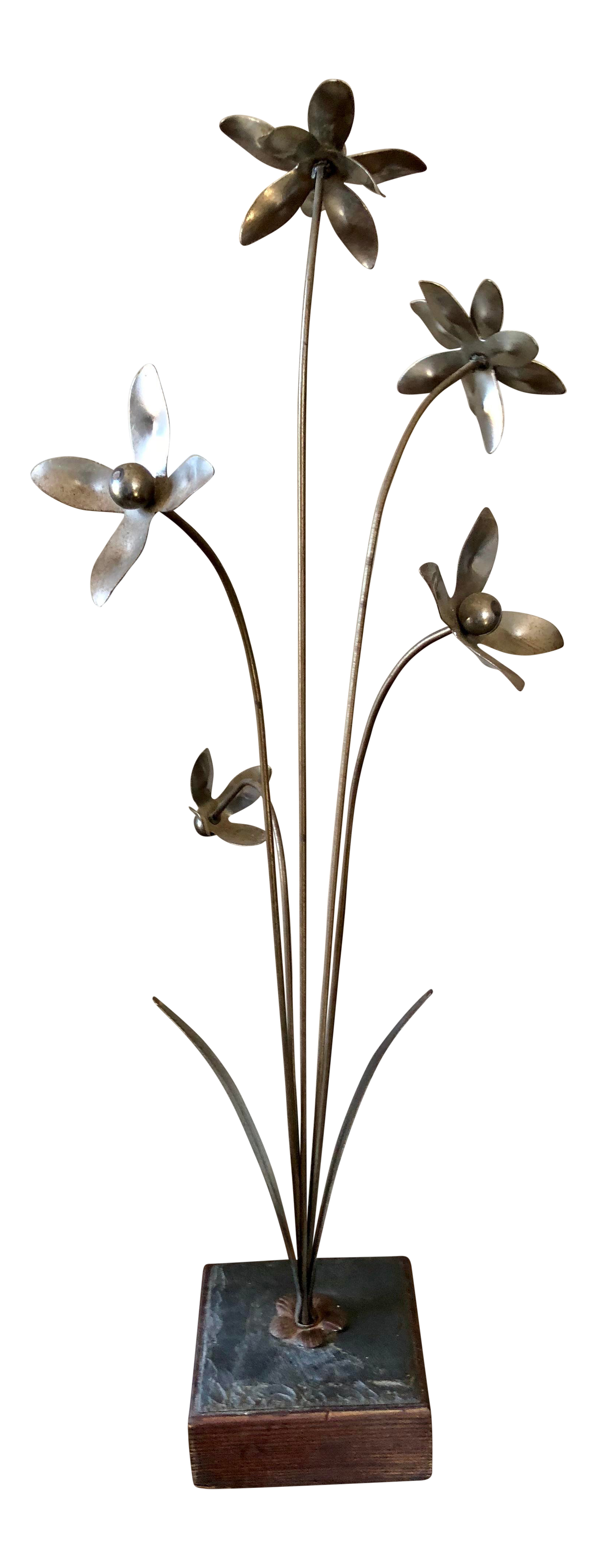 Mid Century Metal Flower Sculpture Chairish