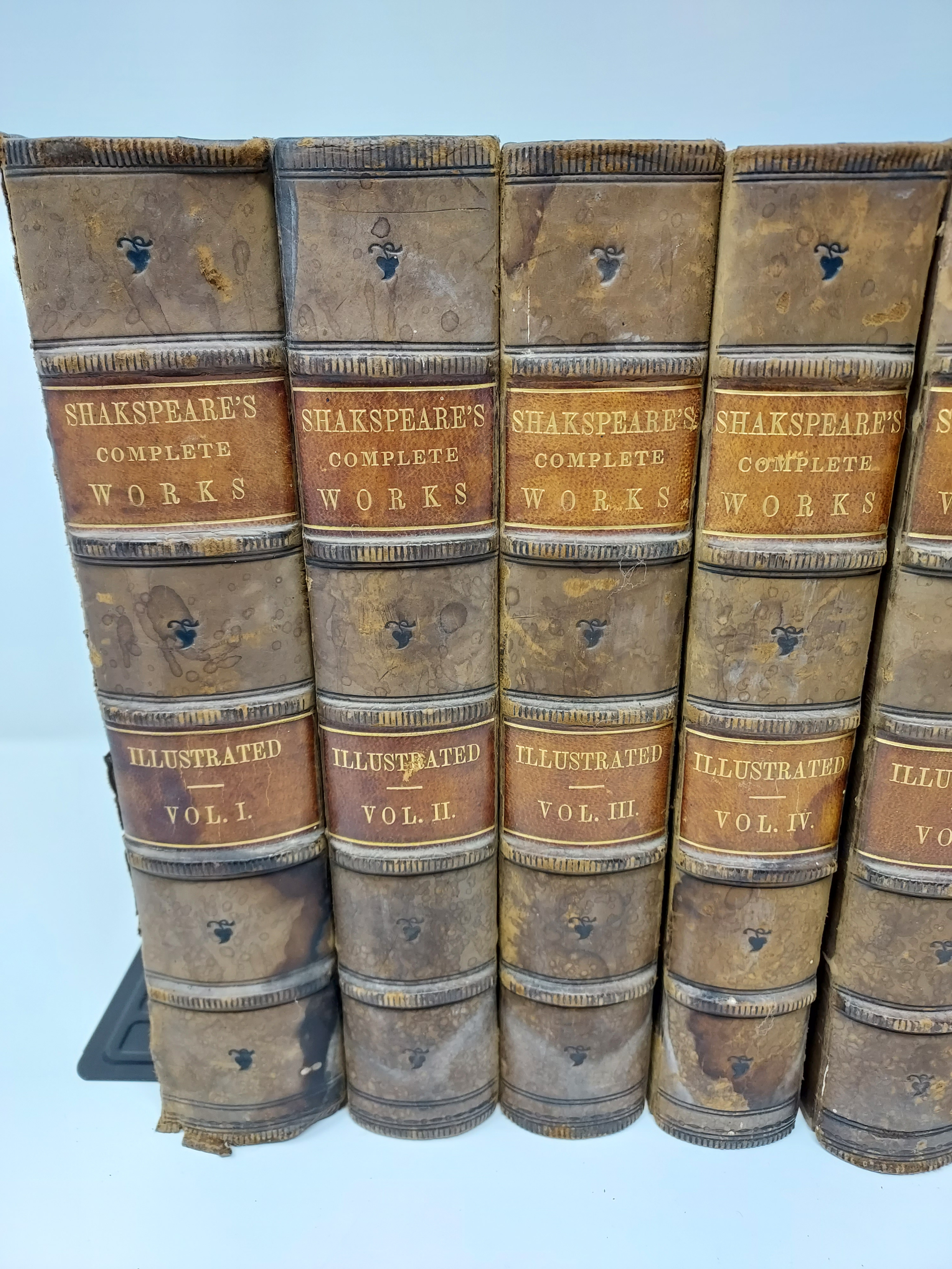 Shakespeare Complete Works Eight Volumes Published Boston Phillips