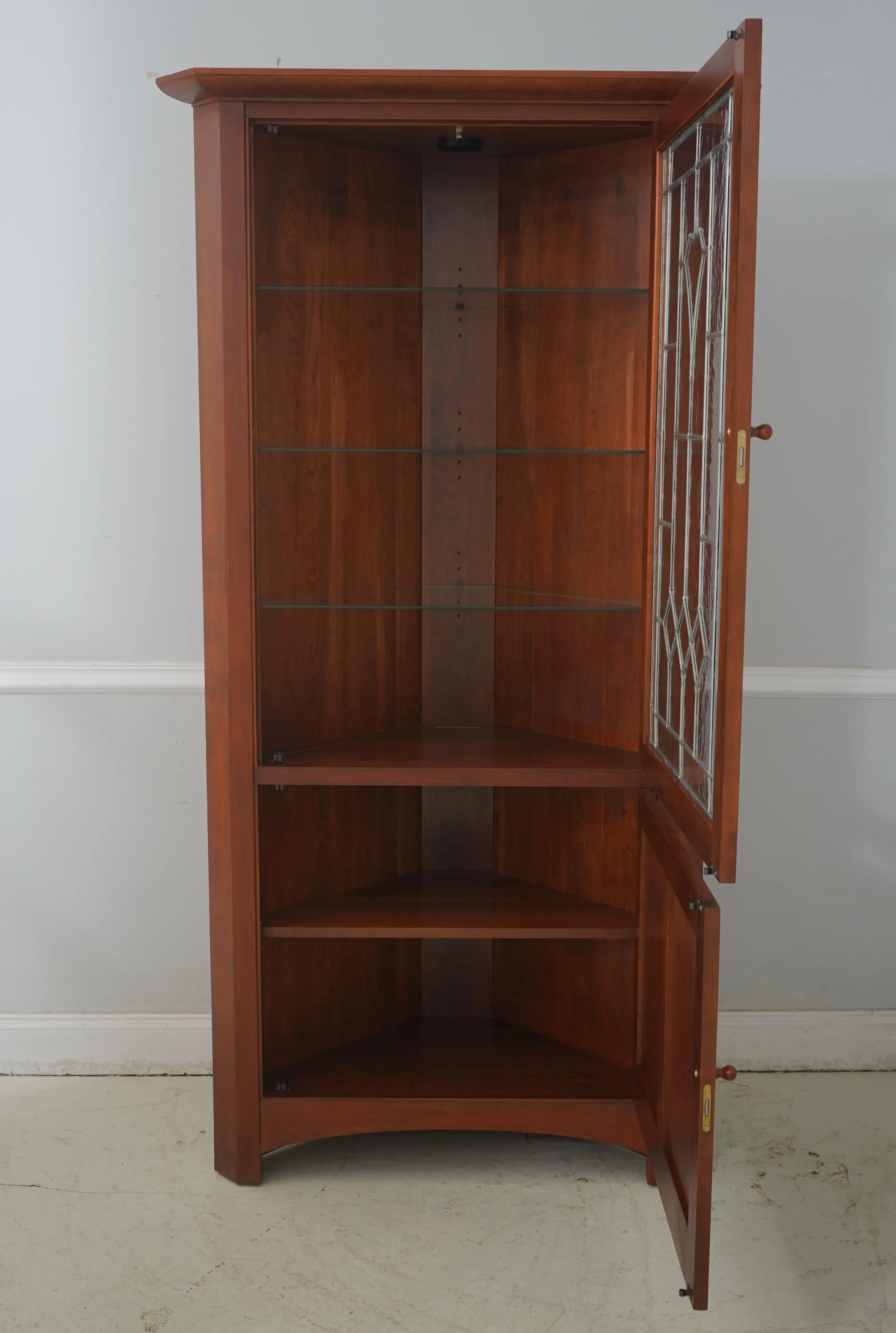 Stickley Arts & Crafts Mission Cherry Corner Cabinet
