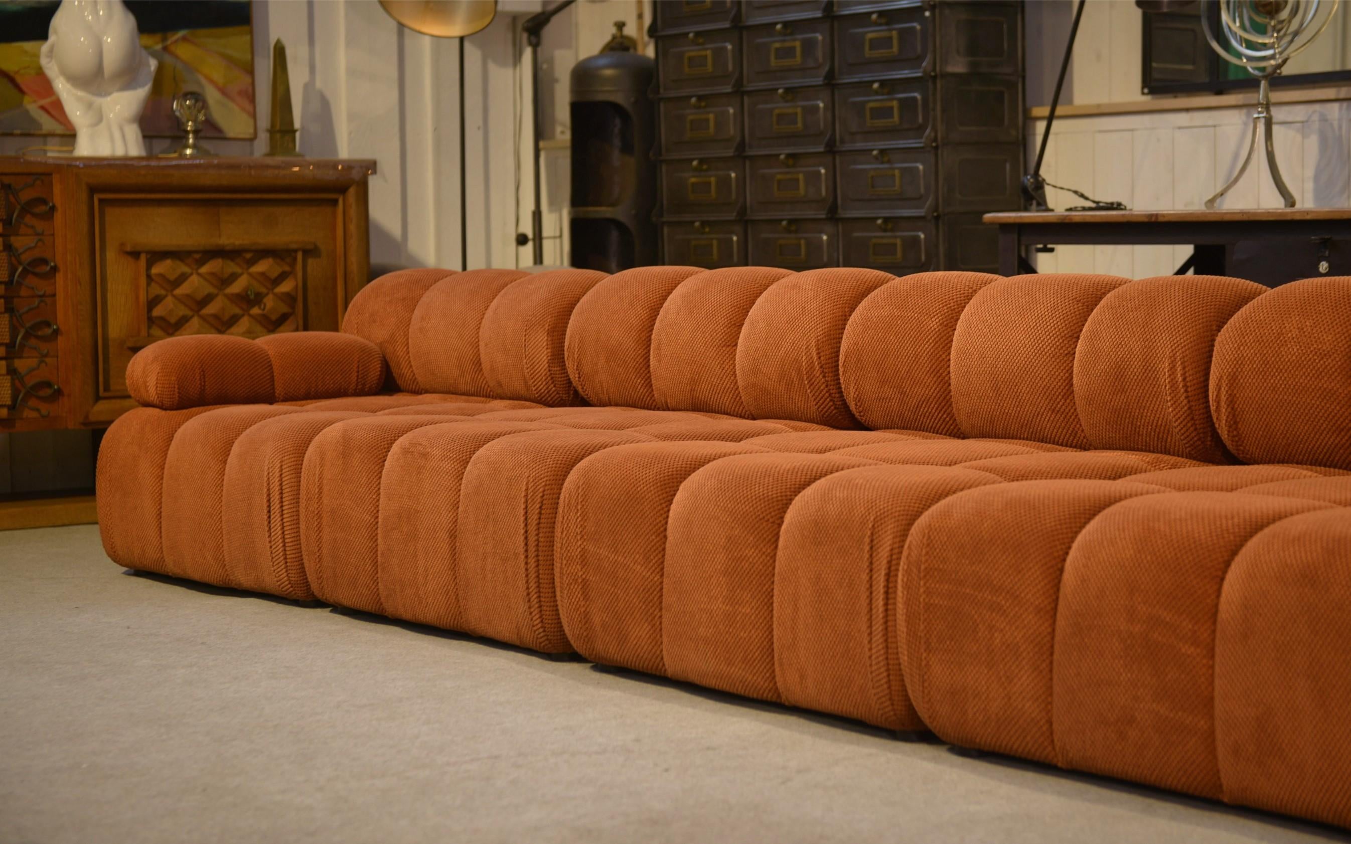 Large Vintage Modular Sofa, 2000s, Set of 5