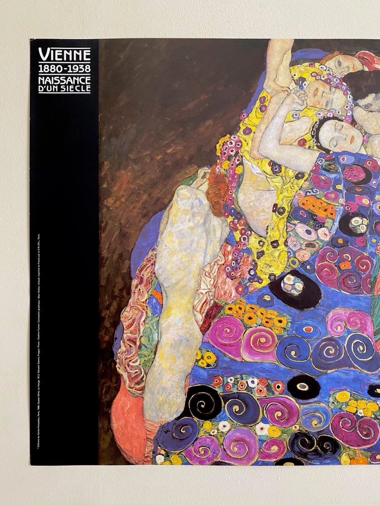 Gustav Klimt Vintage 1986 Lithograph Print Paris Museum Exhibition