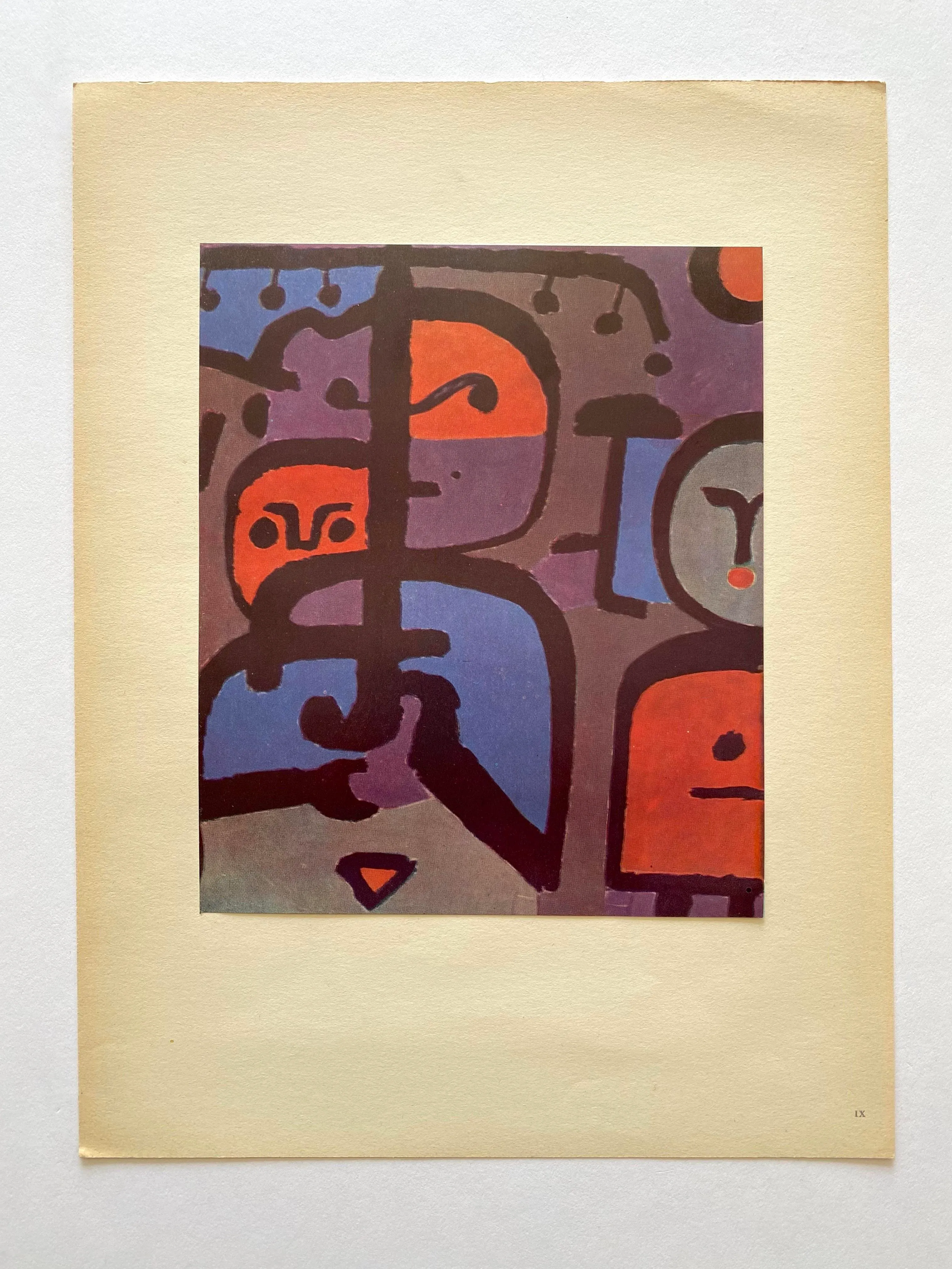 Paul Klee Vintage 1959 Modernist Fine Art Lithograph Print 