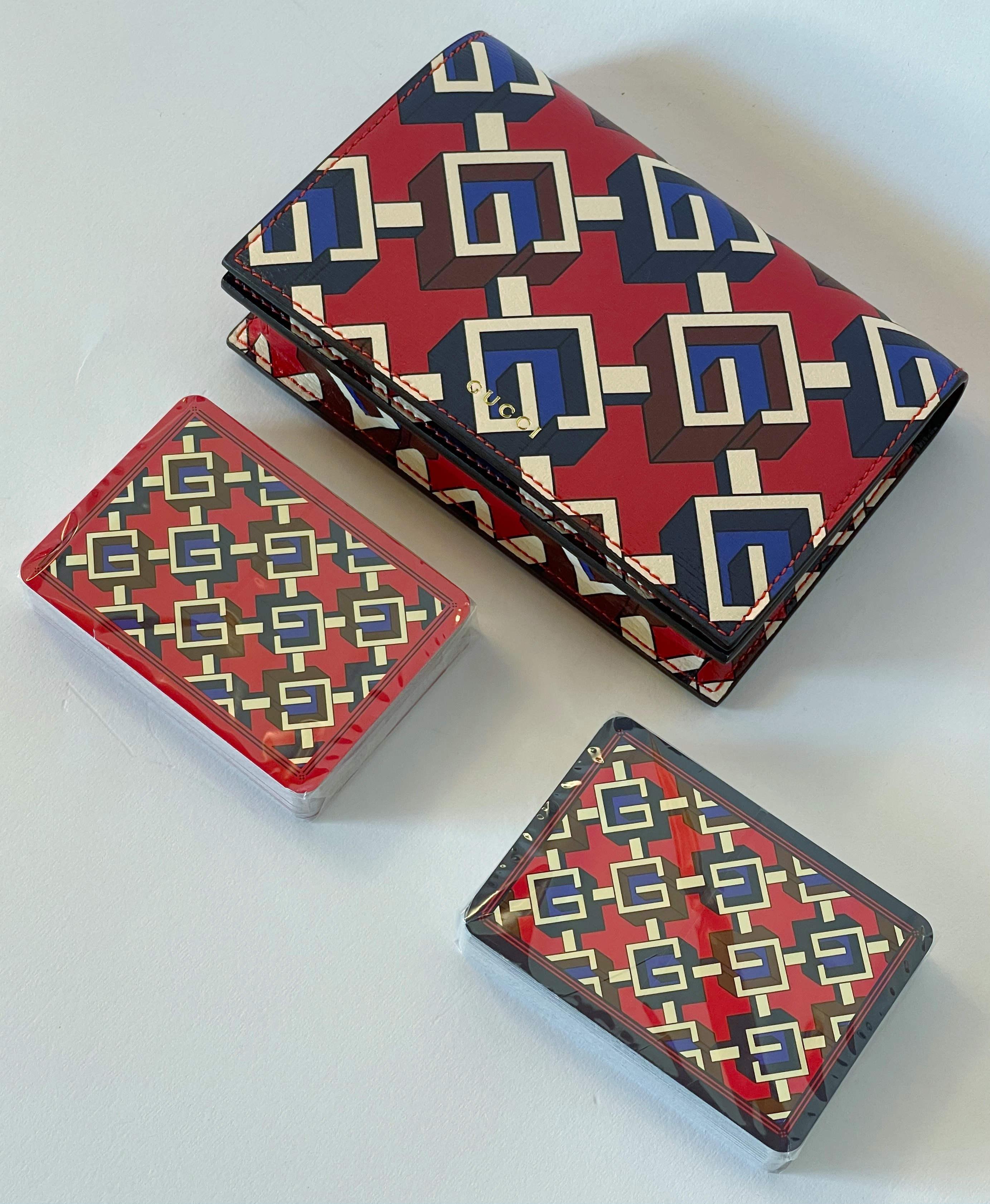 Gucci Geometric G Double Playing Card Set | Chairish