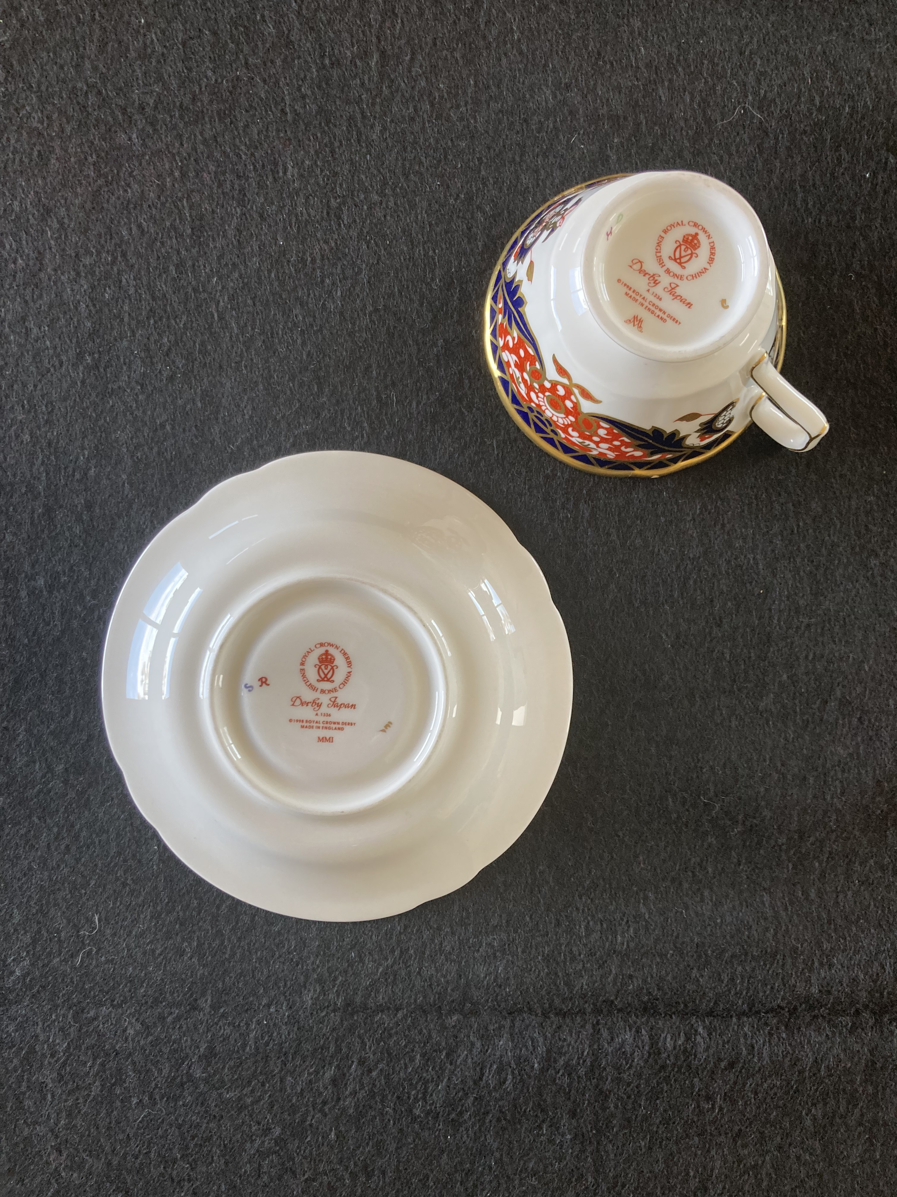 Royal Crown Derby Imari English Bone China Tea Cup and Saucer