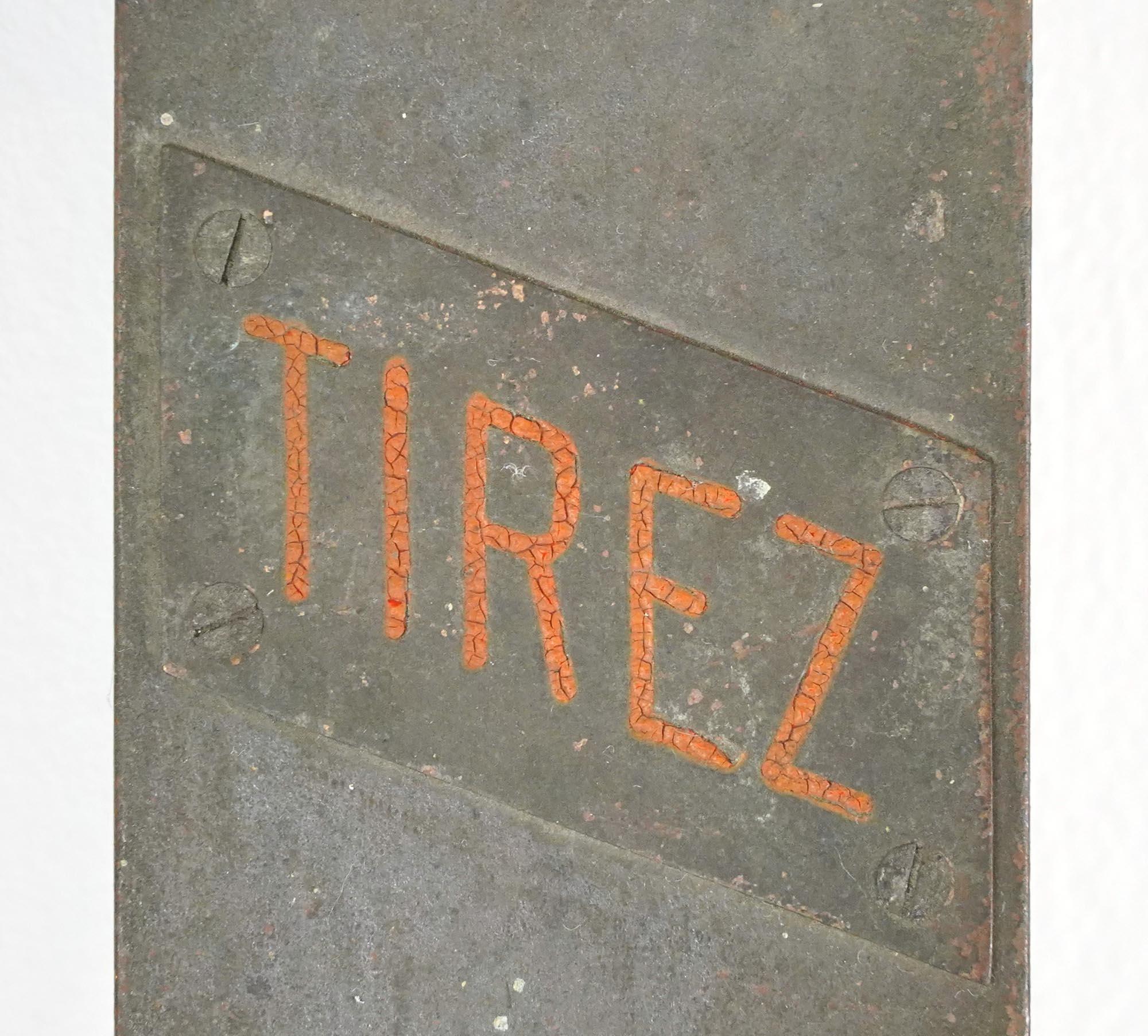 Vintage European 29.25 In. Tirez Brass Front Door Pull