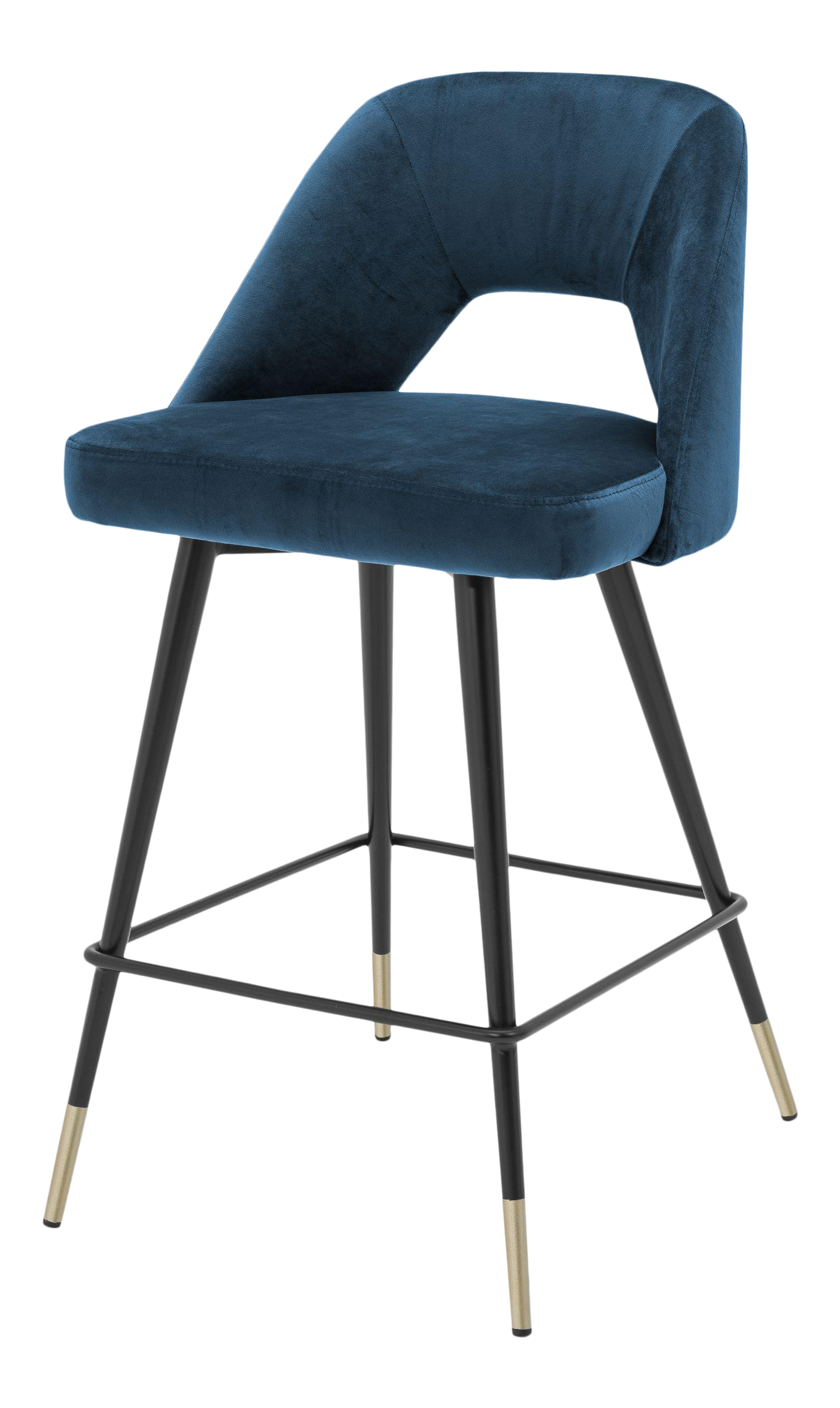 Blue Velvet Counter Stool Eichholtz Avorio Chairish