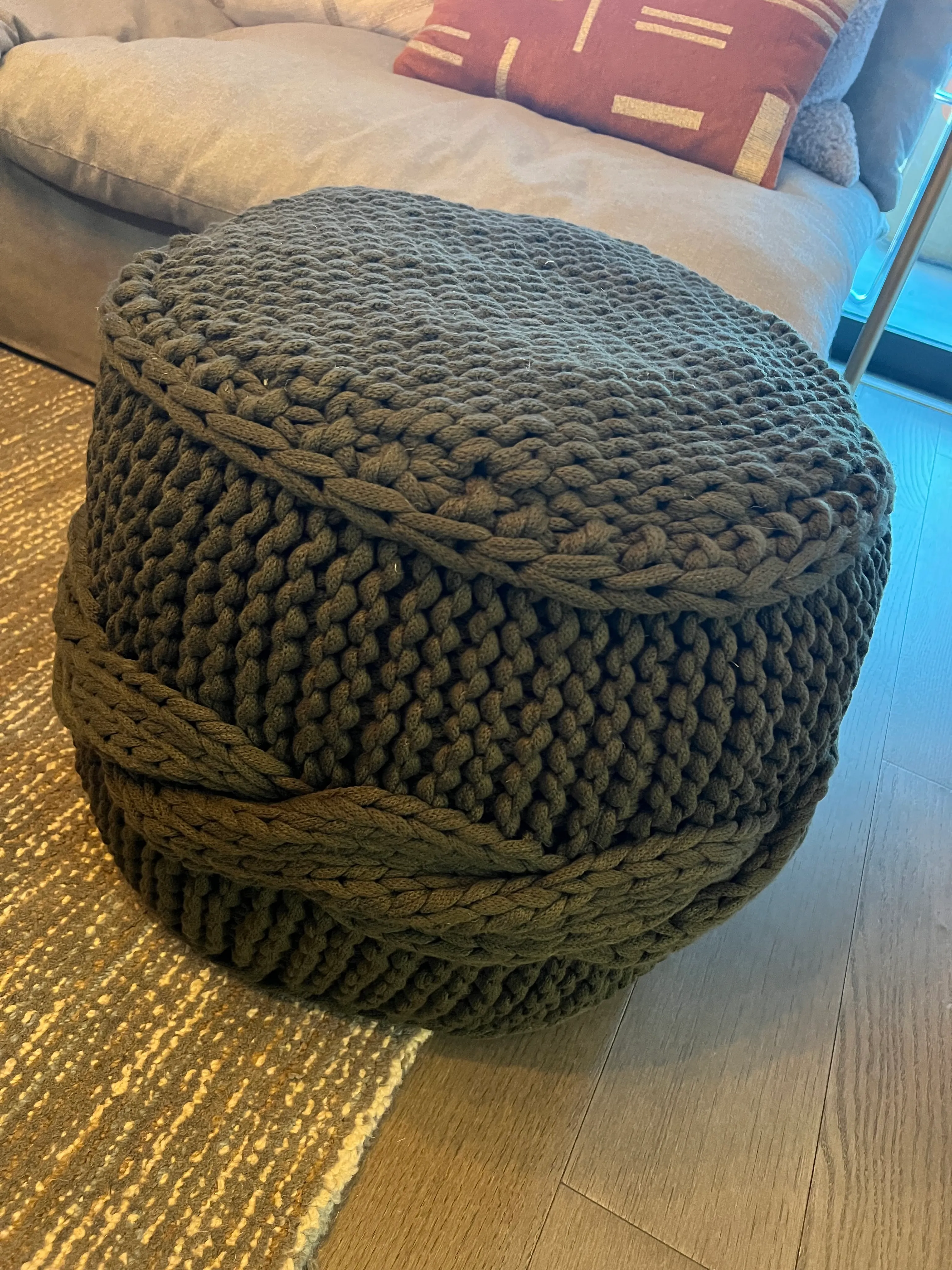 Pottery barn pouf sale ottoman