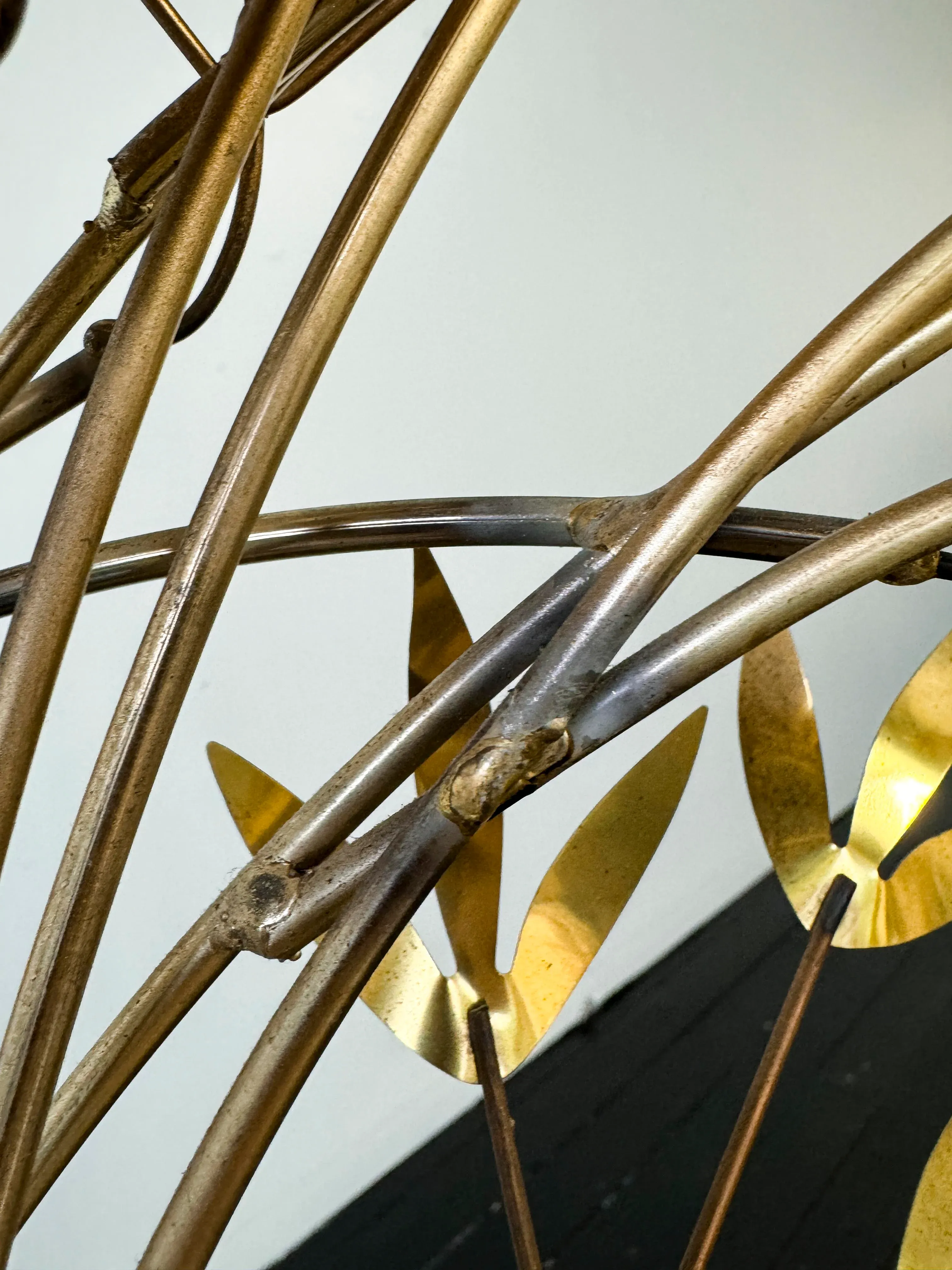 1980s Signed Curtis Jere Brass-Colored Modernist Wall