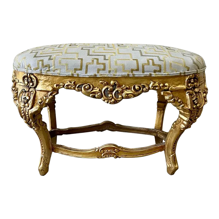 French Tufted Bench Chair Chairish