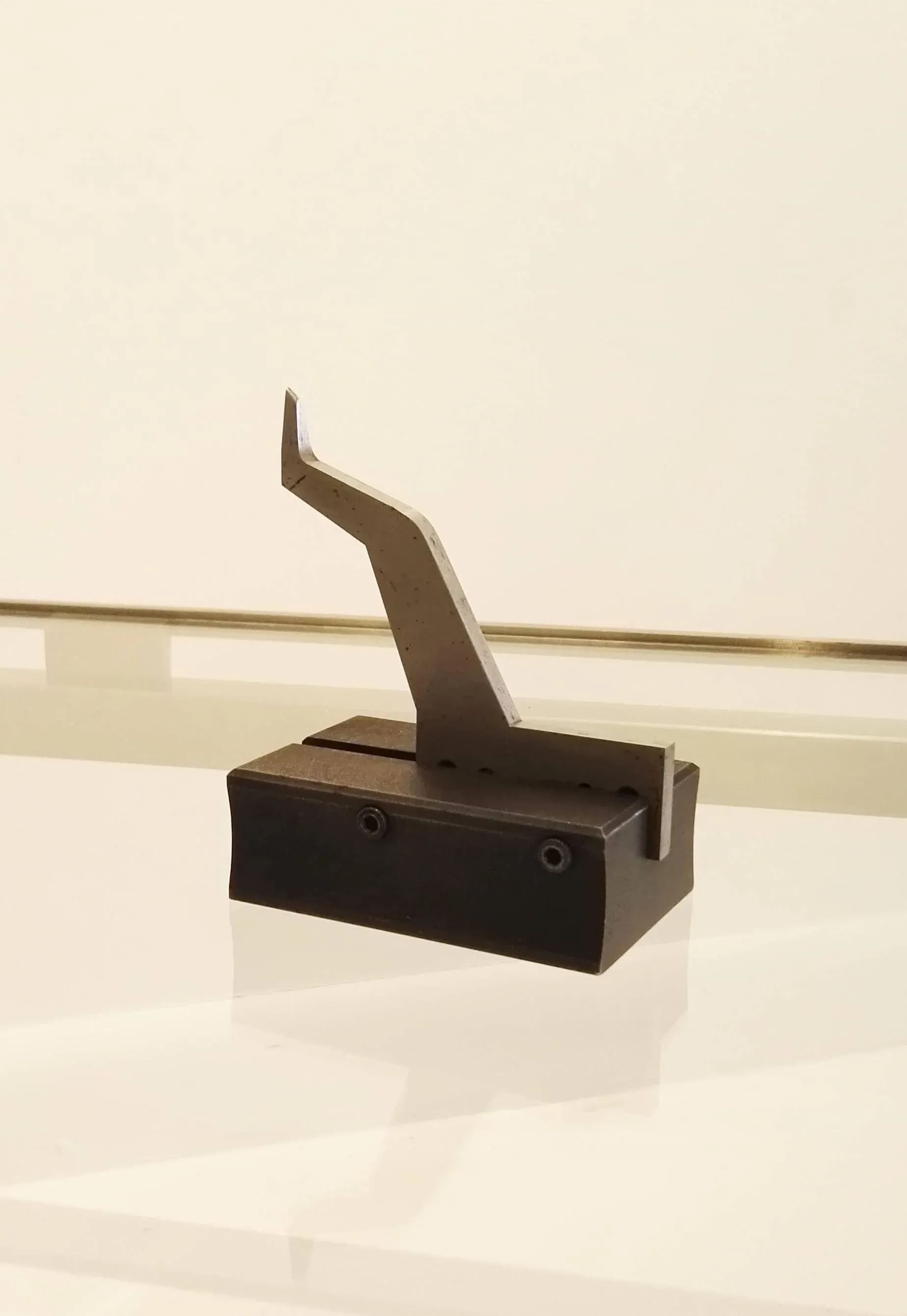 One of a Kind Solid Steel Modernist Petite Sculpture, France, 1970s