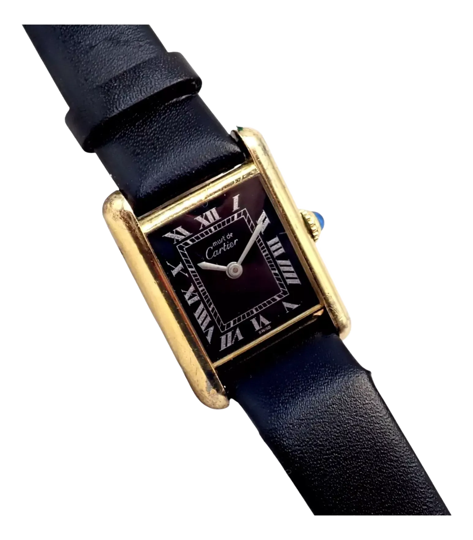 1970s Cartier Must De Silver 925 Argent Vermeil Manual Wind