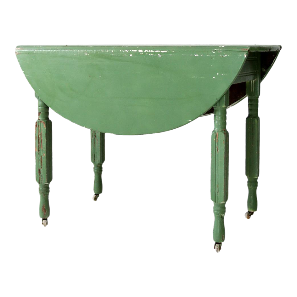 Antique Painted Drop Leaf Table Chairish