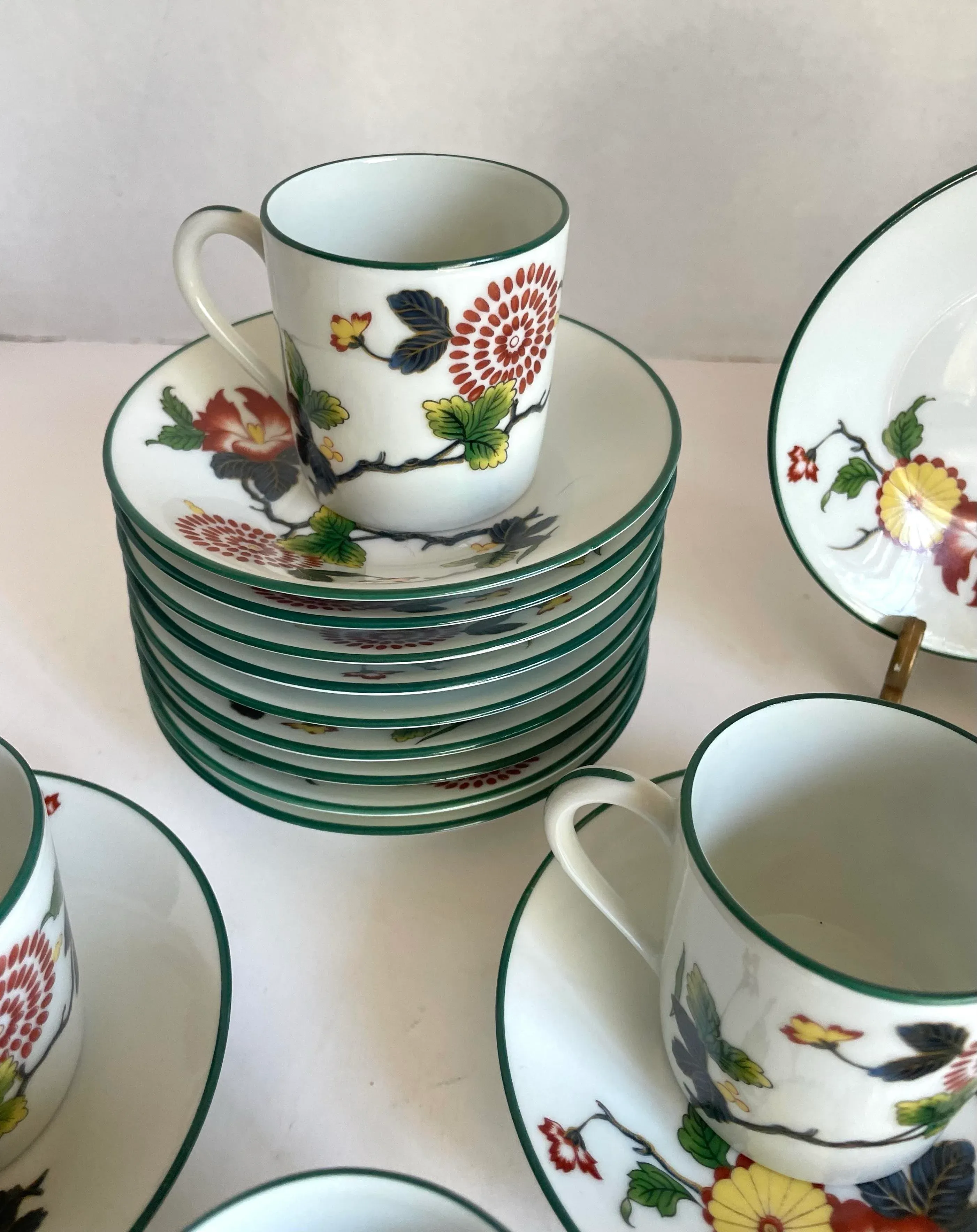 Charles Field Haviland Limoges Tan Yu Puiforcat Espresso and