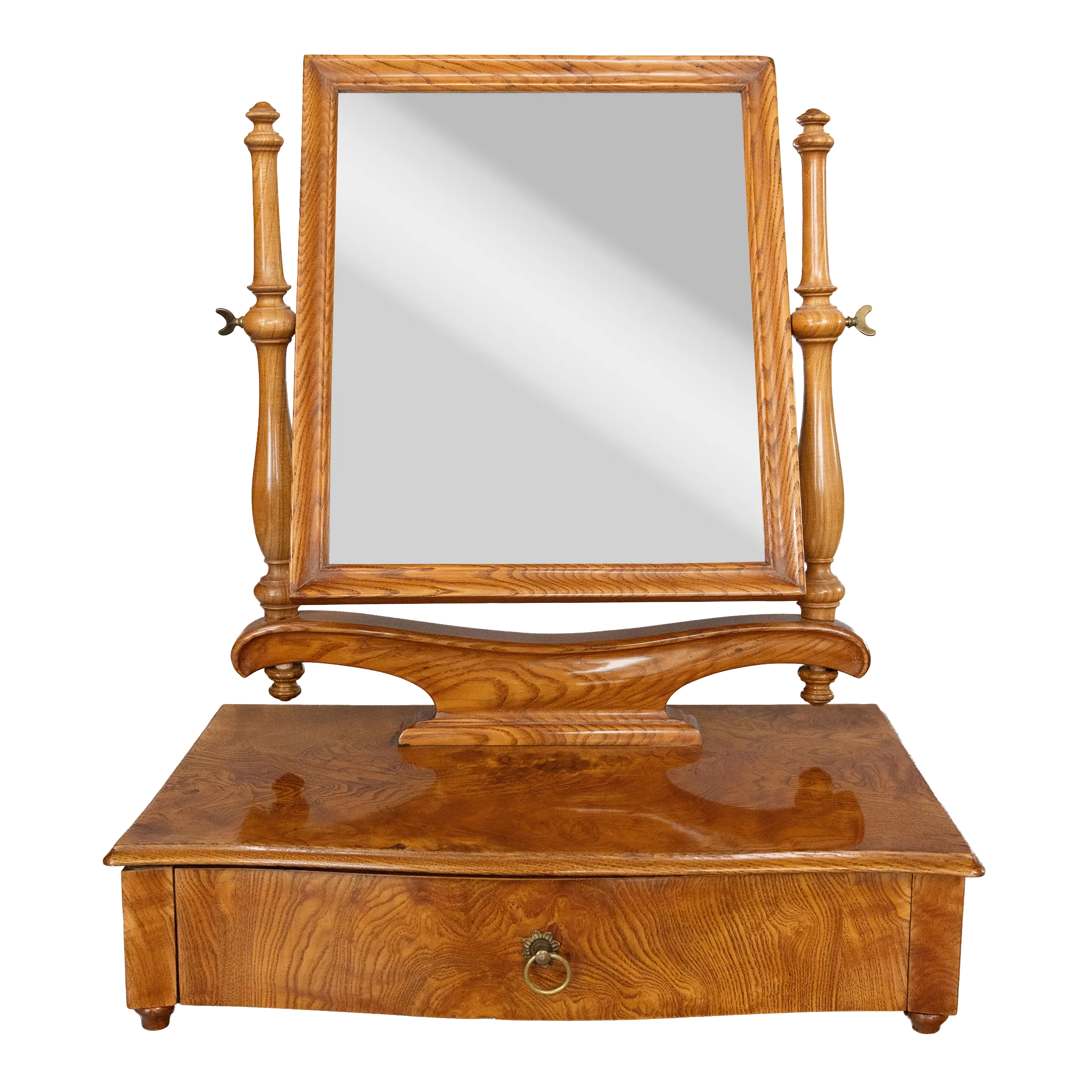 old fashioned dressing table mirror Antique Walnut 